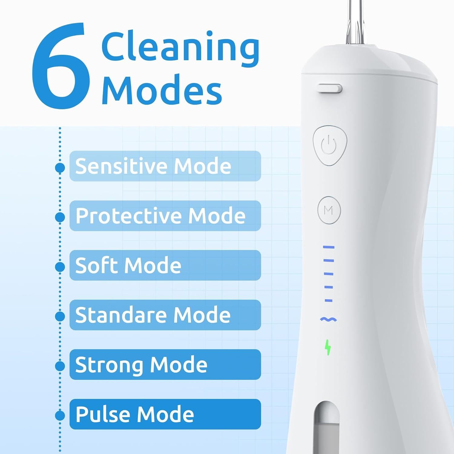 Hilo Dental Inalámbrico SYNHOPE ML16 6 Modos IPX7 Blanco
