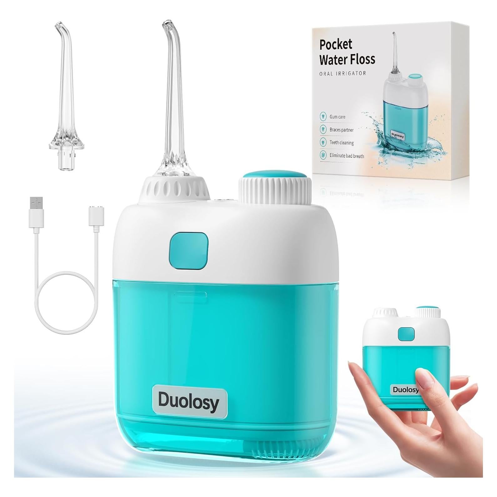 Irrigador Oral Inalámbrico Duolosy Mini 140PSI IPX7 3 Modos