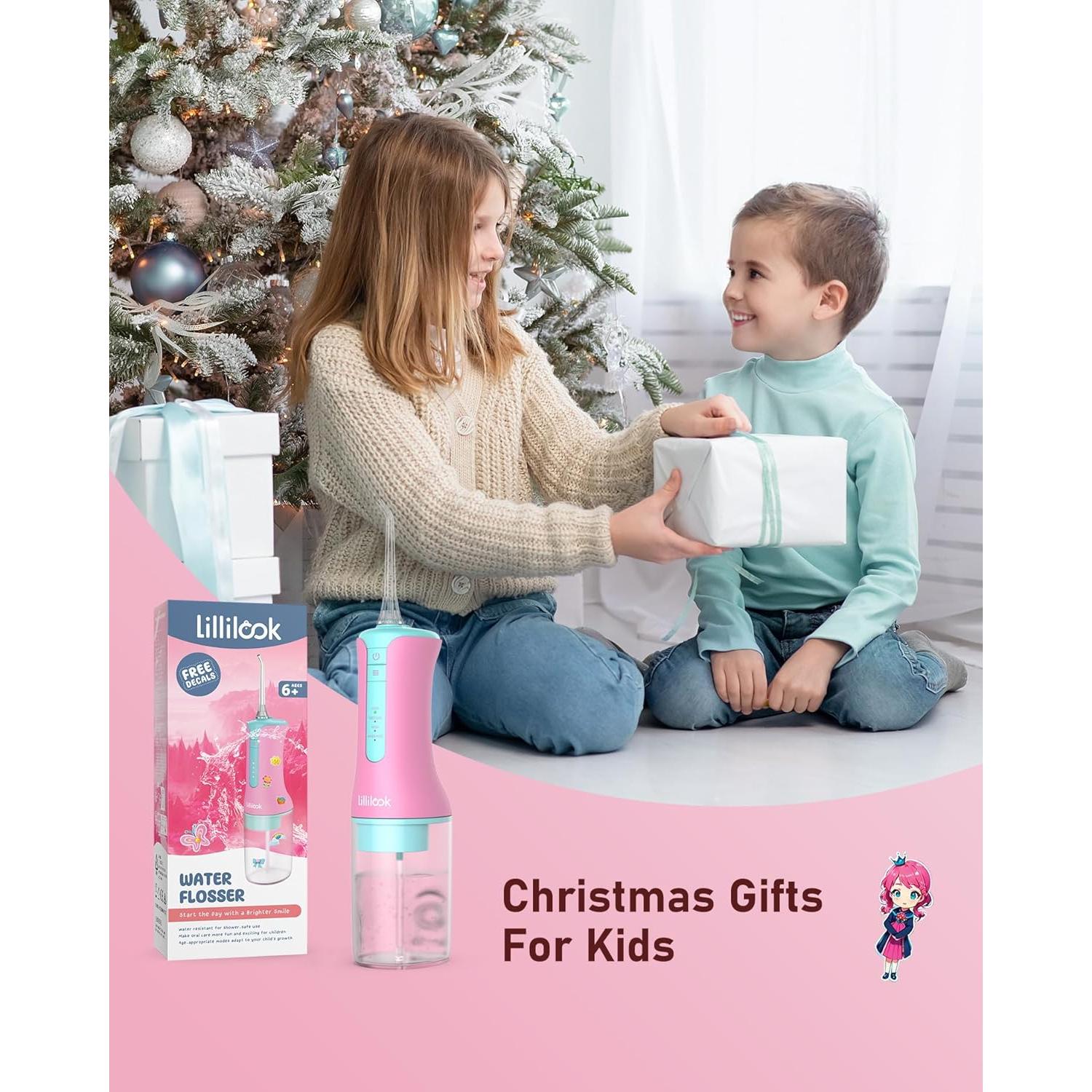 Irrigador Oral Acuático Lillilook Rosa para Niños 6+ Años