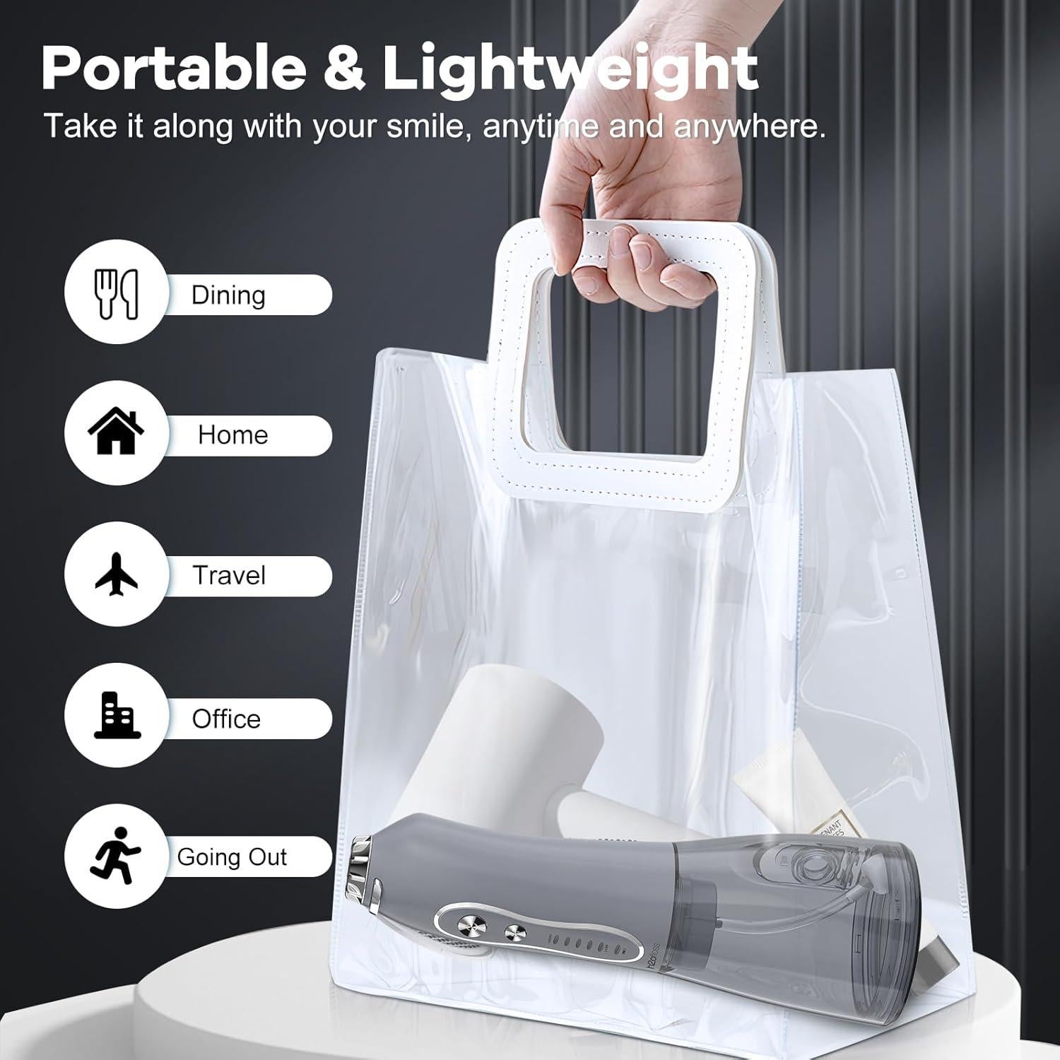 Irrigador Dental Inalámbrico H2ofloss HF-6 300ML 5 Modos IPX7