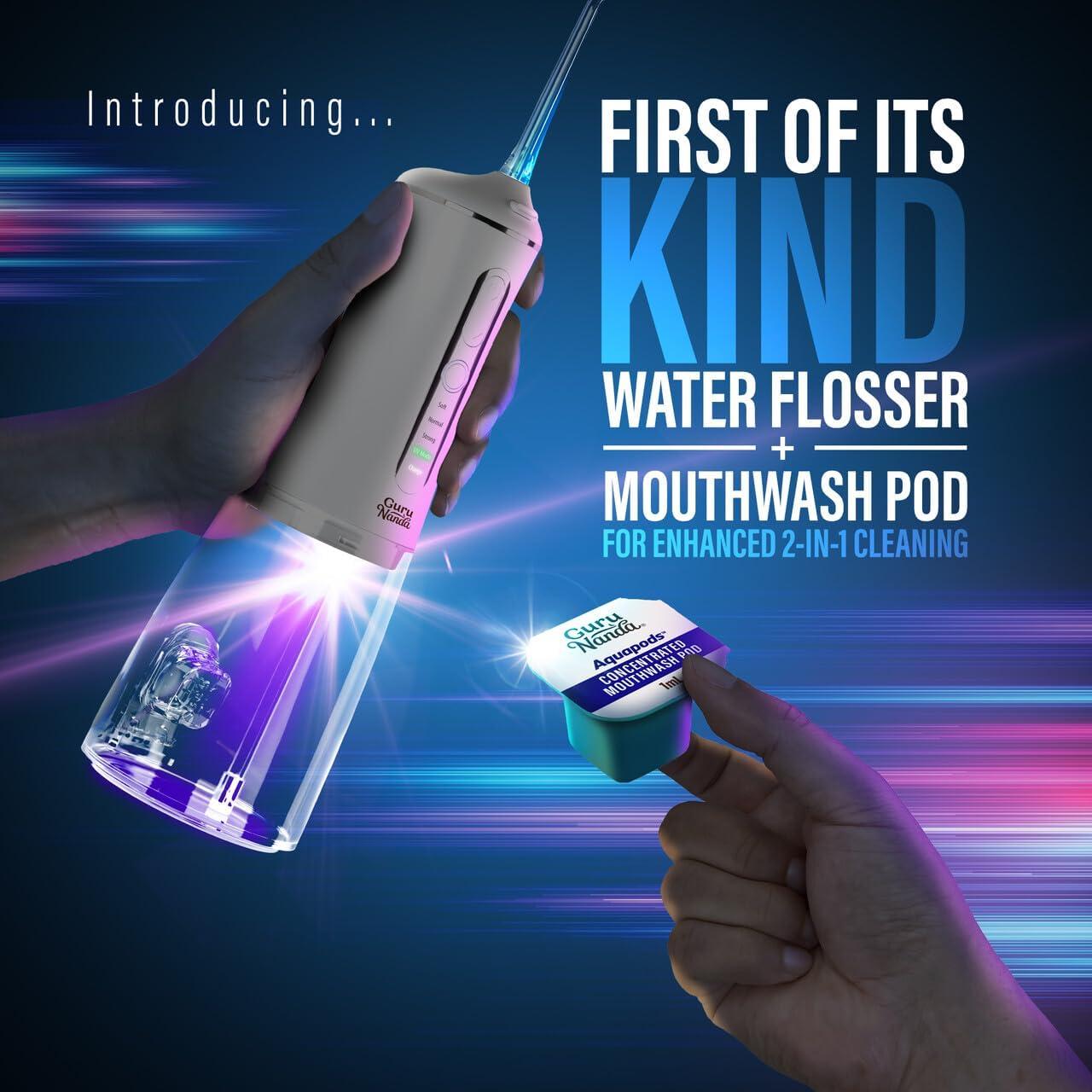 Flosser Dental GuruNanda 3.0 con Modo UV y 24 Aquapods