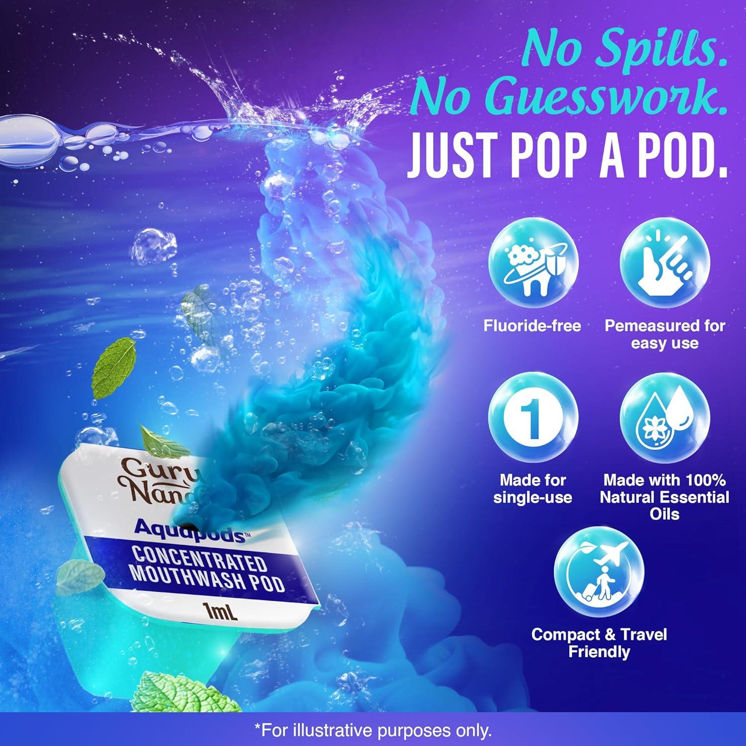 Flosser Dental GuruNanda 3.0 con Modo UV y 24 Aquapods