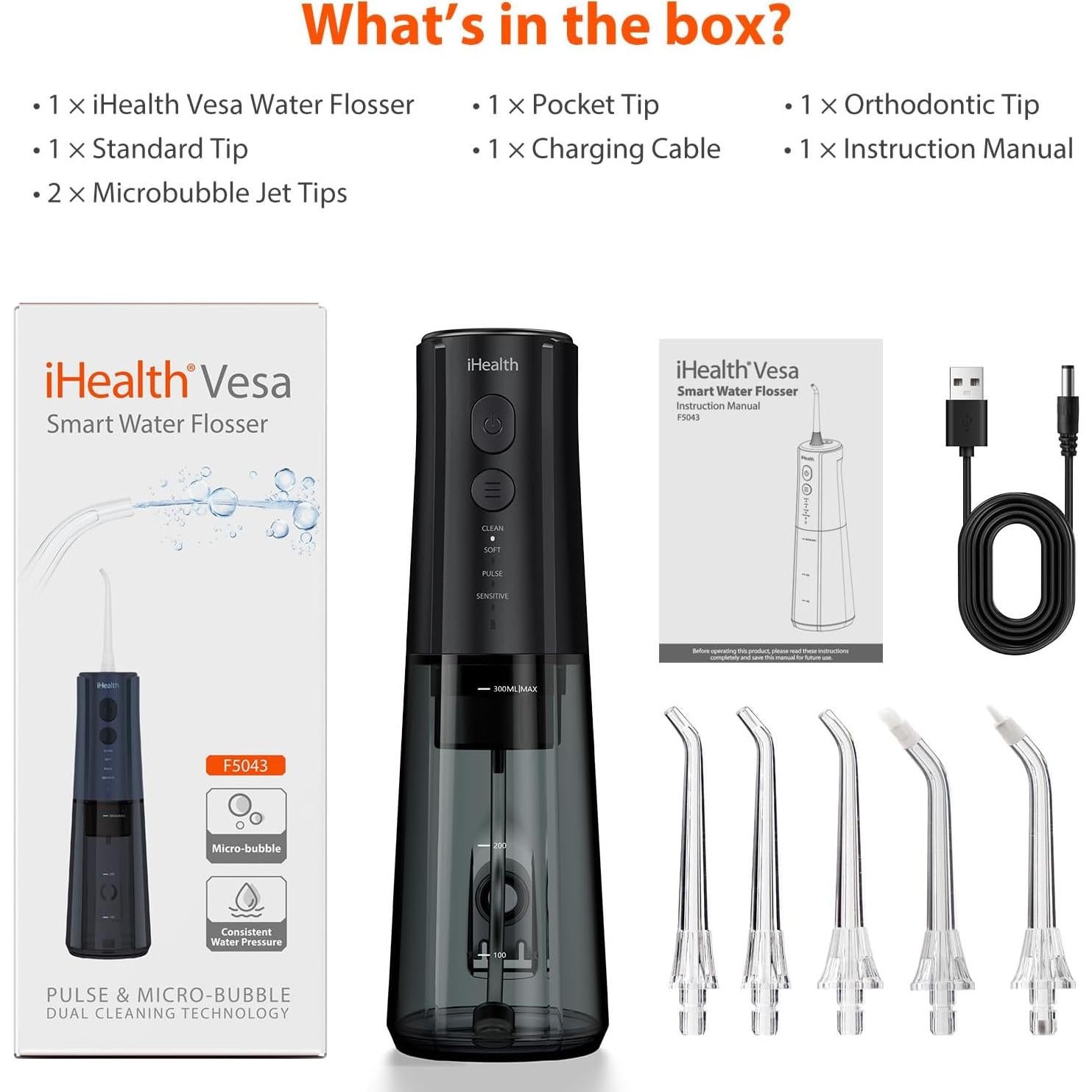 IHealth Flosser Water para Dientes y Encías Sensibles 300ml