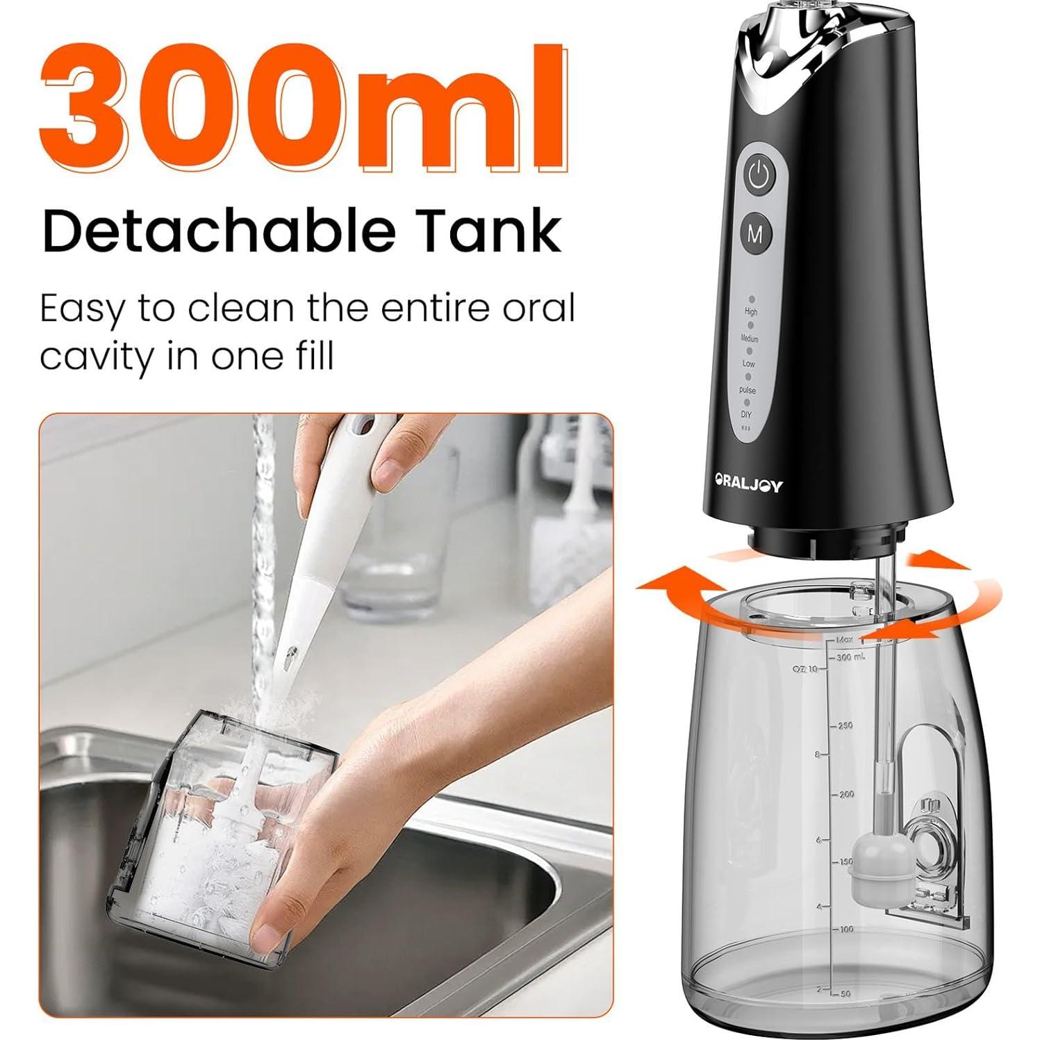 Irrigador Oral Portátil Maohaha CY1922 300ml Inalámbrico Negro