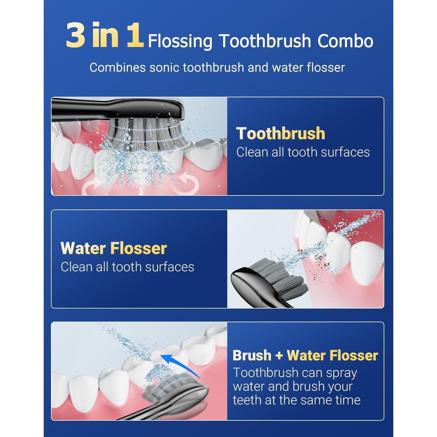 Cepillo de Dientes Eléctrico Ducard con Irrigador Bucal 500mL