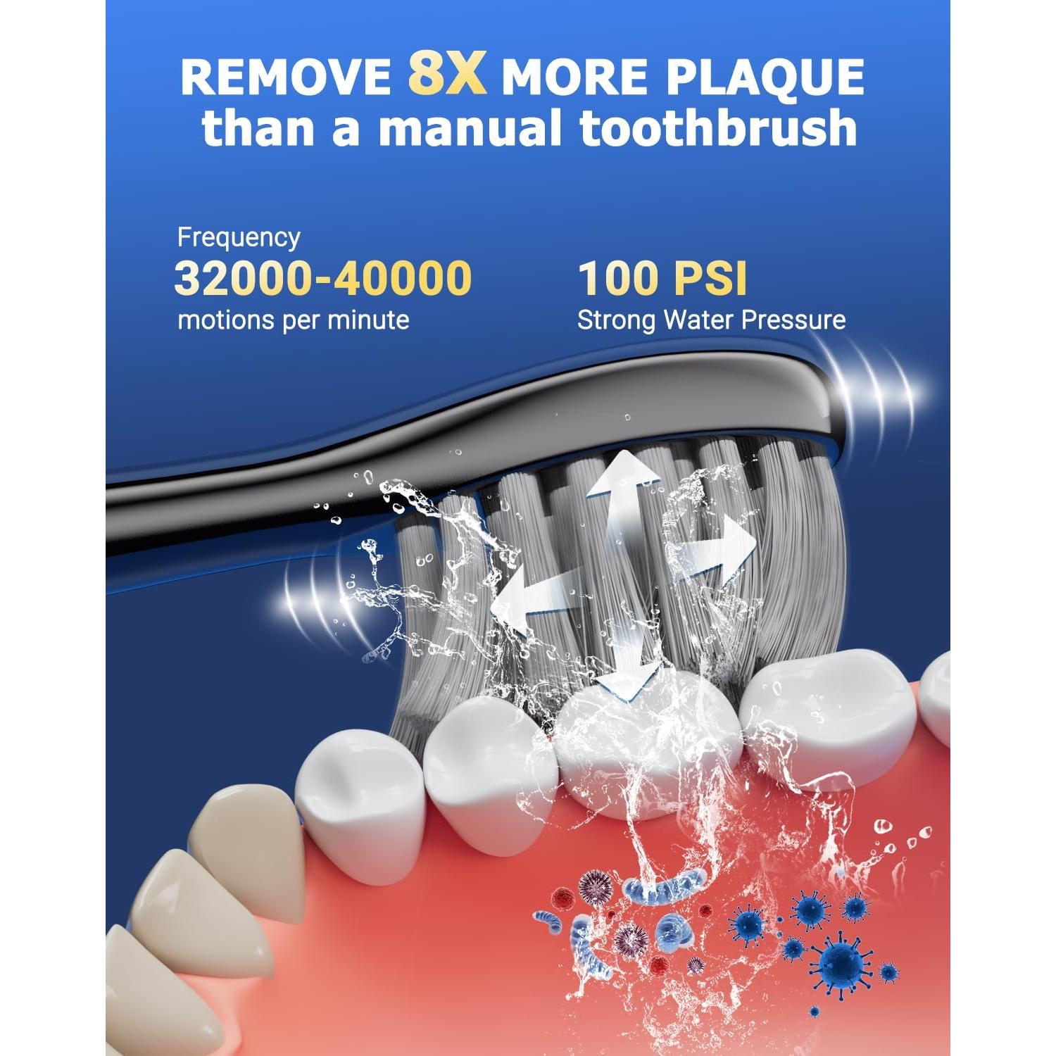 Cepillo de Dientes Eléctrico Ducard con Irrigador Bucal 500mL