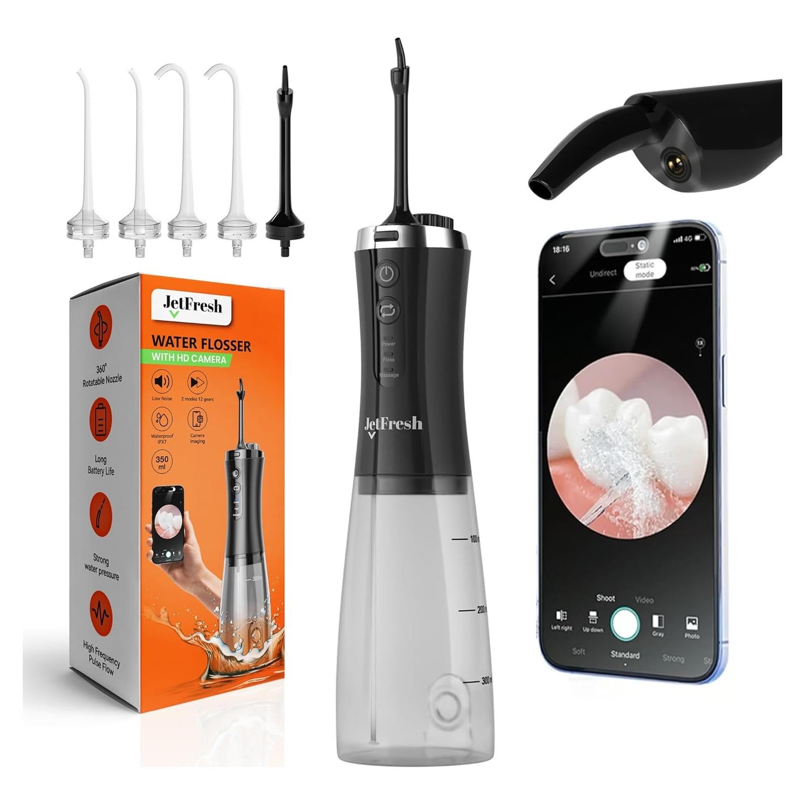 Irrigador Oral Eléctrico C2 con Cámara 350ml Recargable