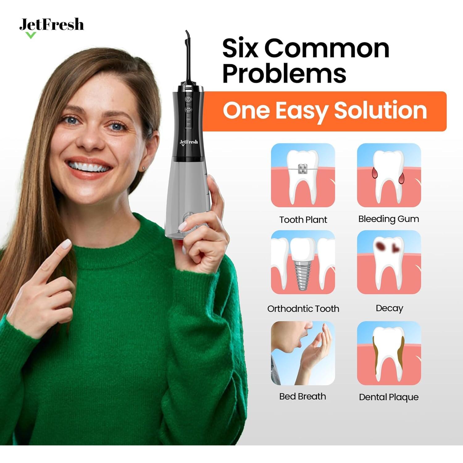 Irrigador Oral Eléctrico C2 con Cámara 350ml Recargable