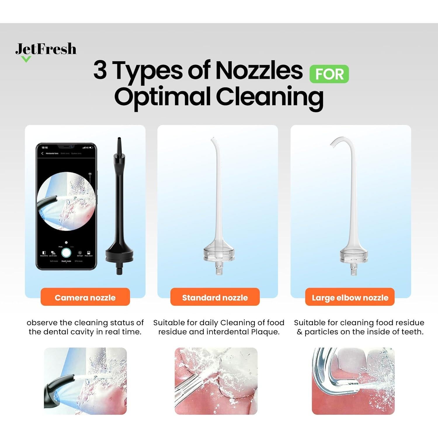 Irrigador Oral Eléctrico C2 con Cámara 350ml Recargable