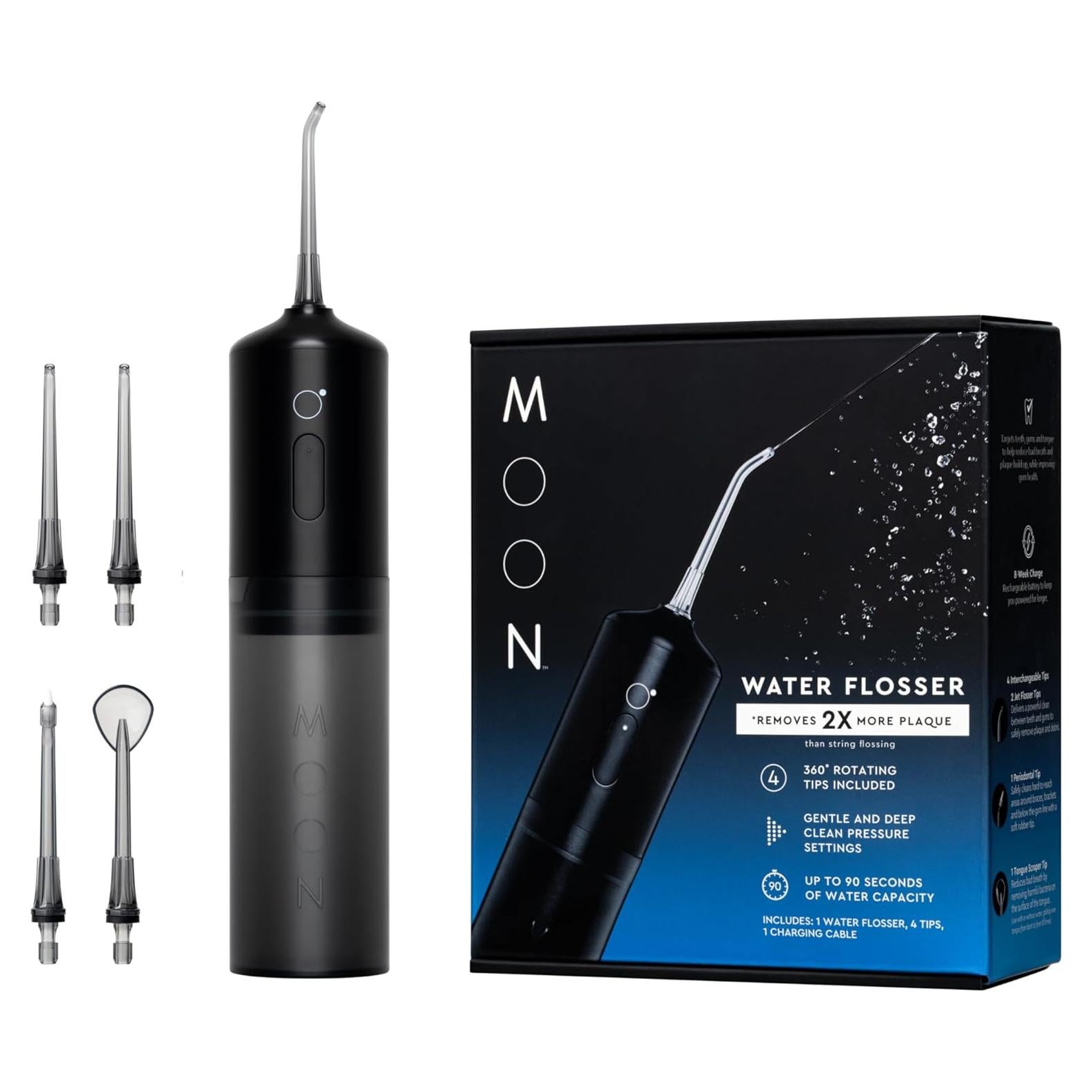 Hilo Dental Inalámbrico Moon con 4 Puntas Intercambiables
