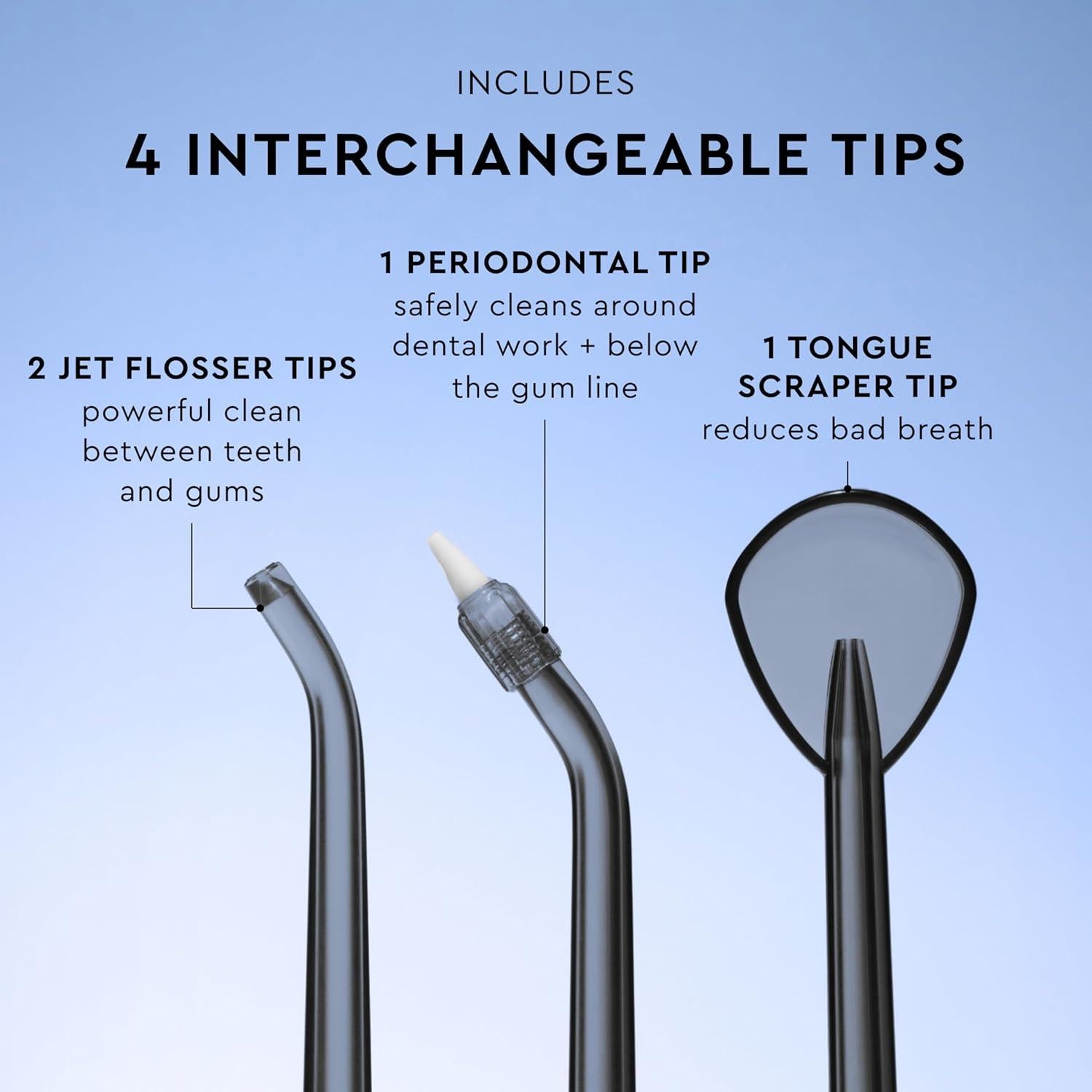 Hilo Dental Inalámbrico Moon con 4 Puntas Intercambiables