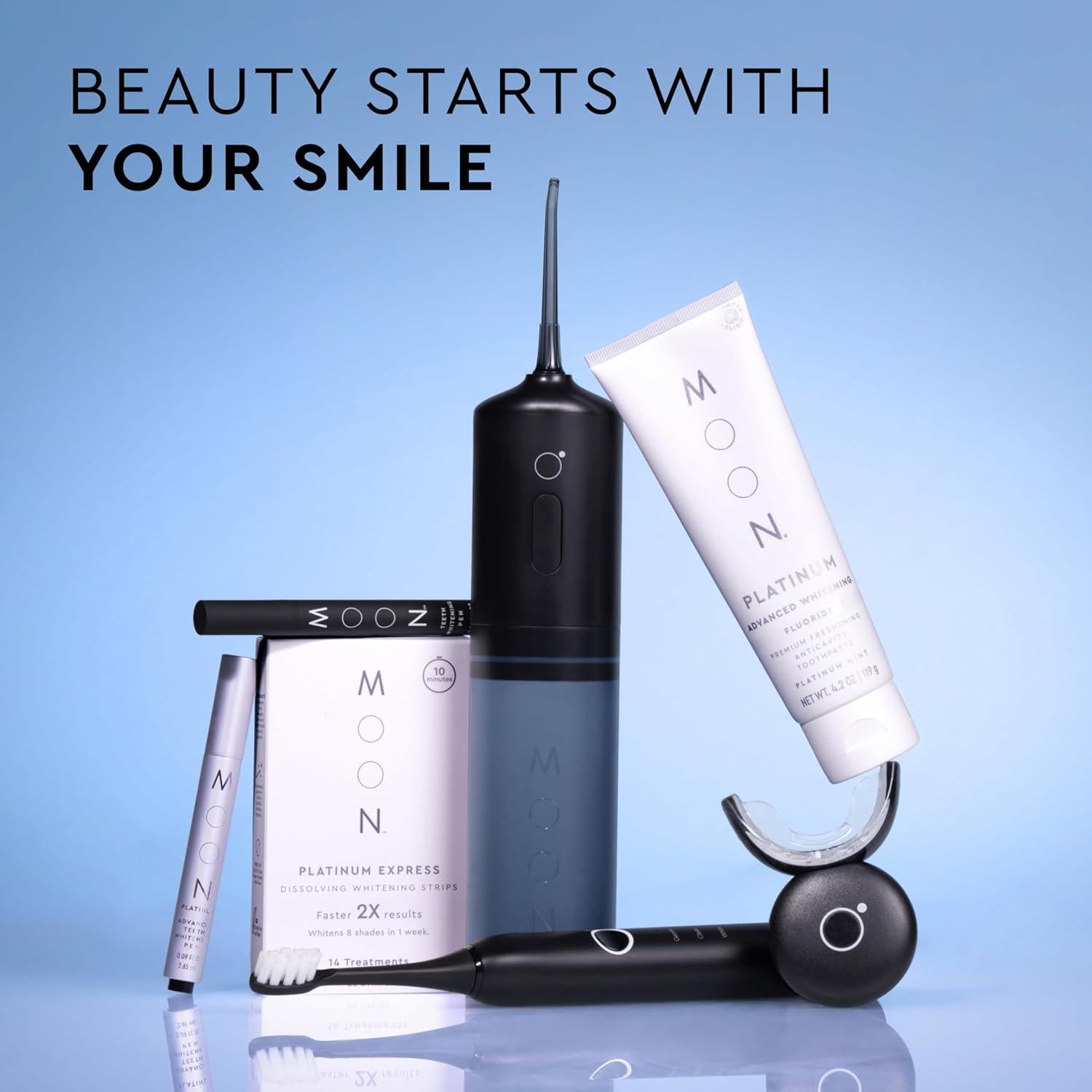 Hilo Dental Inalámbrico Moon con 4 Puntas Intercambiables