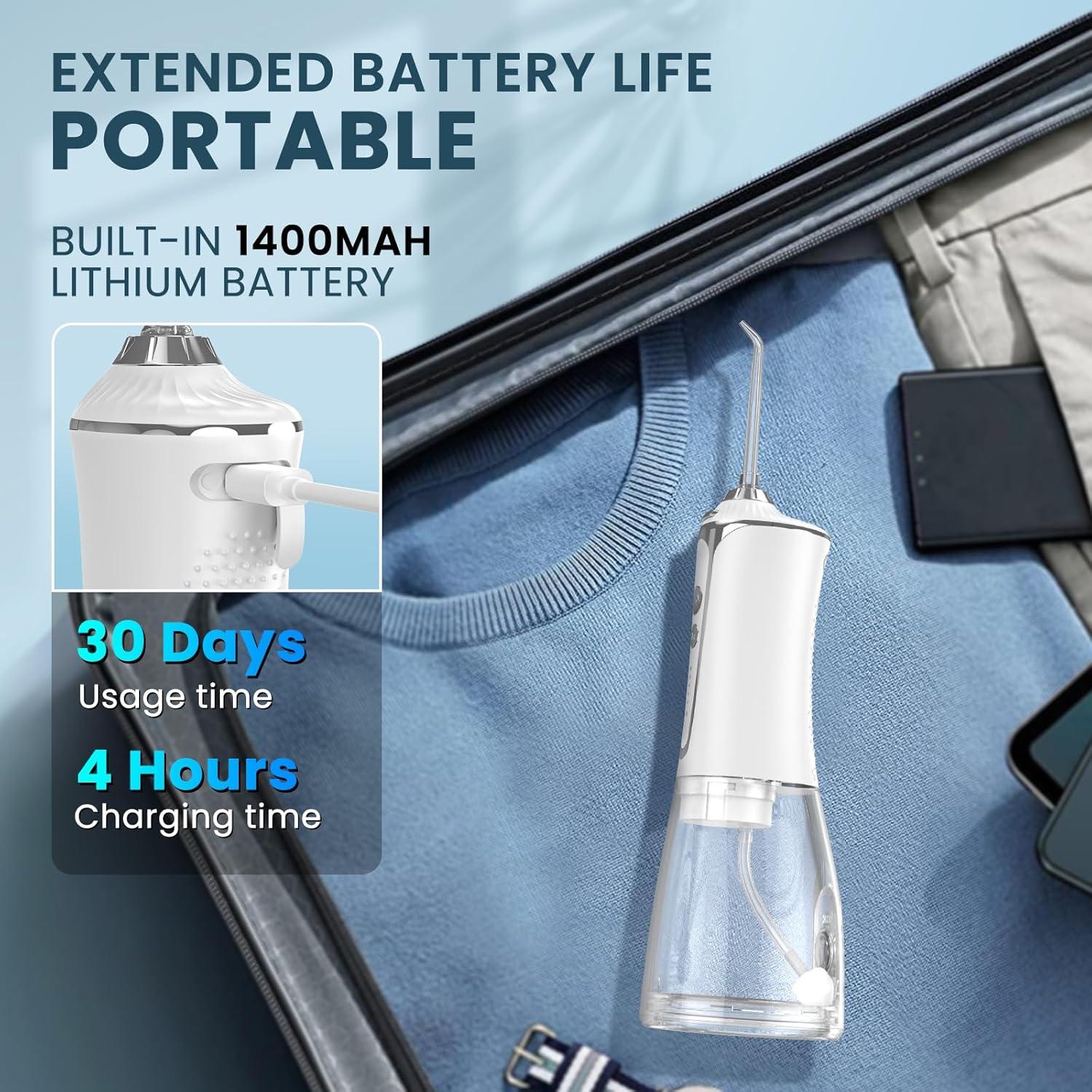 Irrigador Oral Portátil SweetLF HF-P11-2, 5 Modos, 300ML