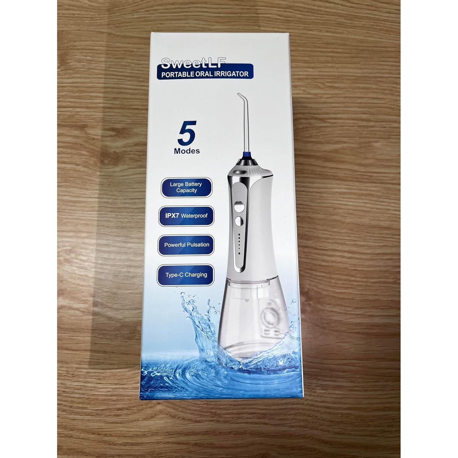 Irrigador Oral Portátil SweetLF HF-P11-2, 5 Modos, 300ML