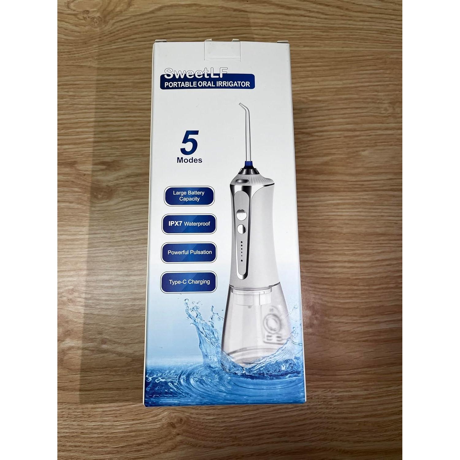 Irrigador Oral Portátil SweetLF HF-P11-2, 5 Modos, 300ML
