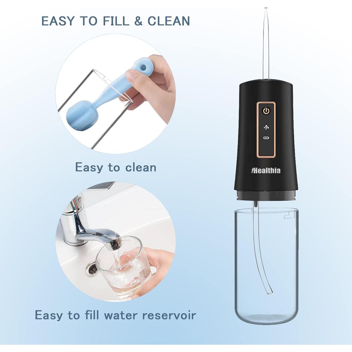 Irrigador Oral Inalámbrico KUSKER con 3 Modos y 4 Boquillas