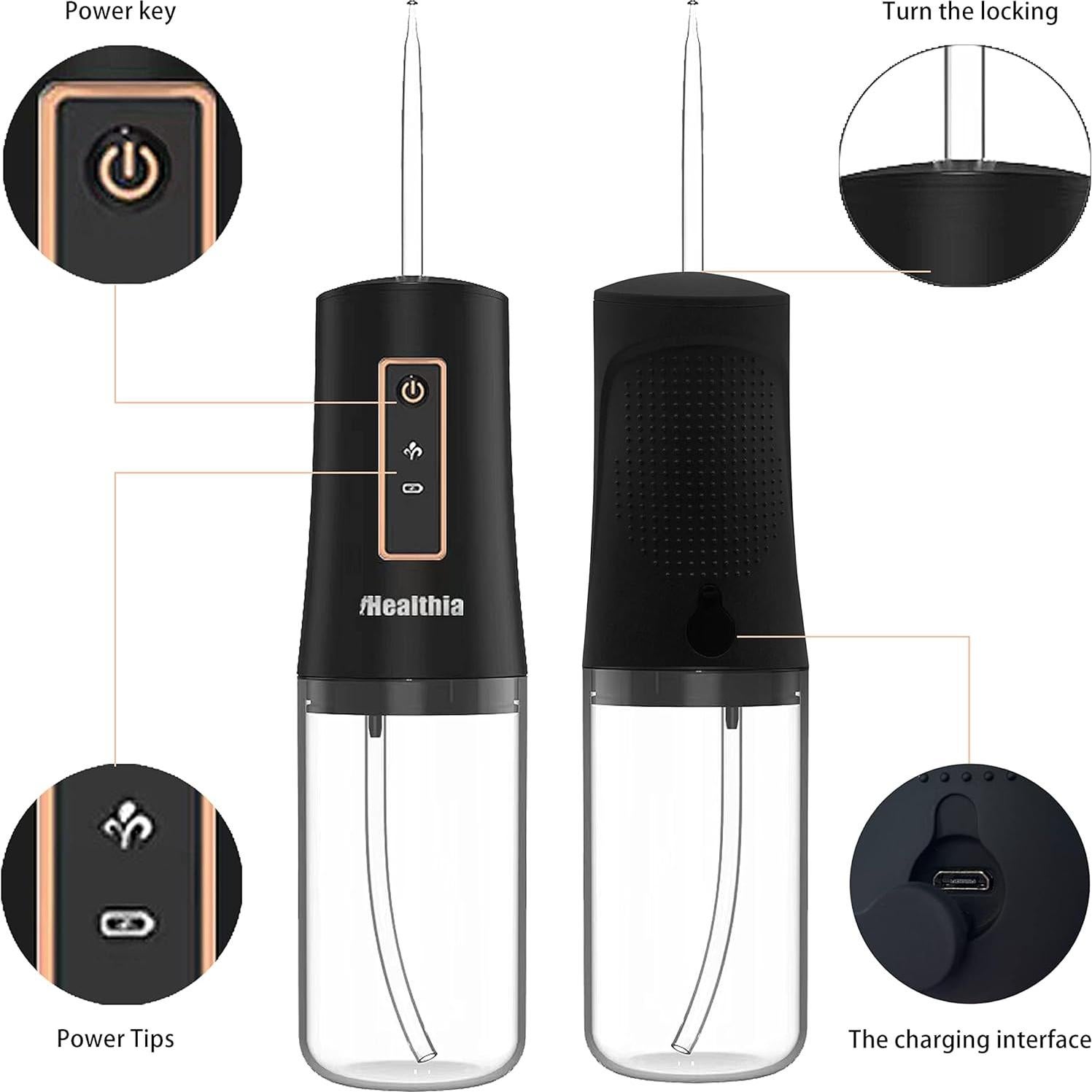 Irrigador Oral Inalámbrico KUSKER con 3 Modos y 4 Boquillas