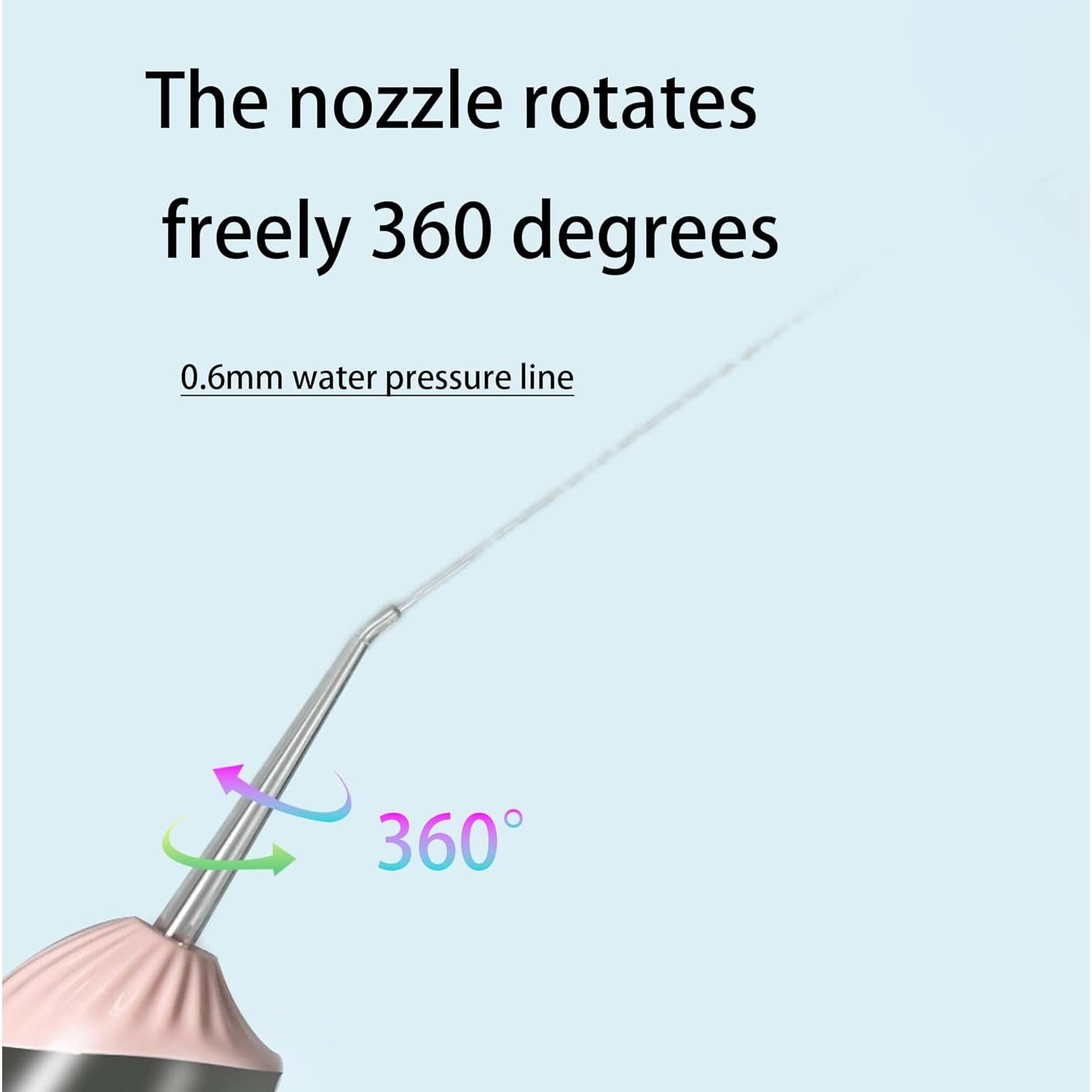 Irrigador Oral Portátil Boicafe Rosa con 3 Modos y 4 Puntas