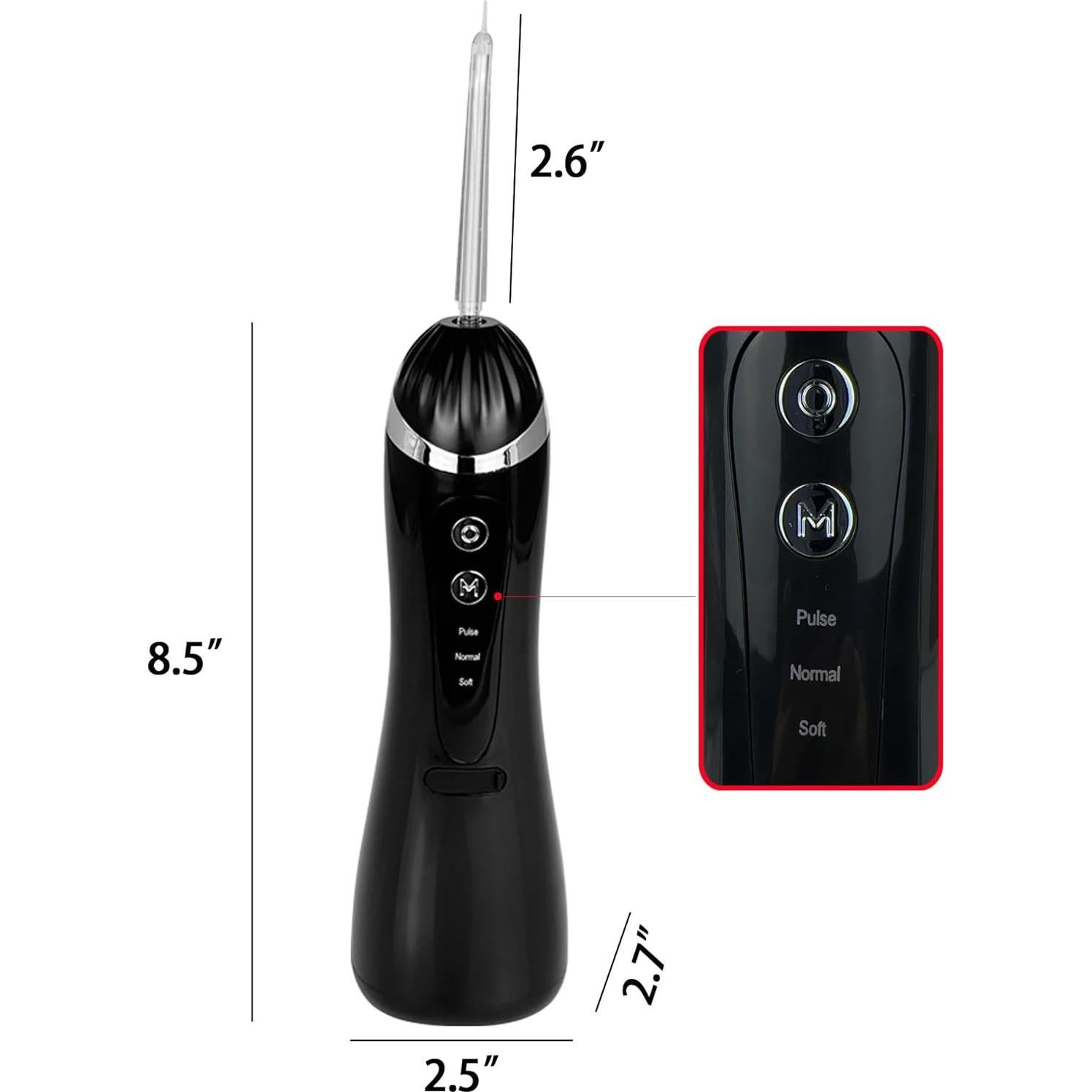 Irrigador Oral Portátil Boicafe Rosa con 3 Modos y 4 Puntas