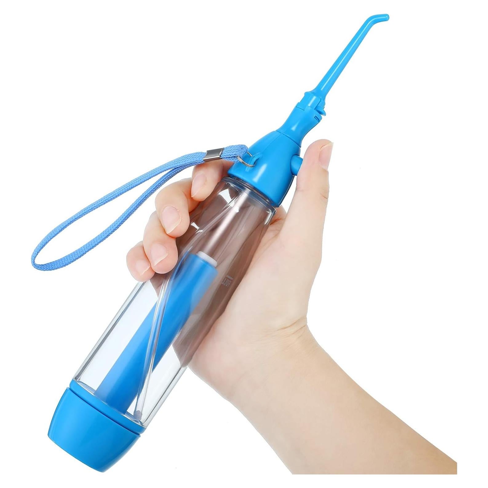 Irrigador Oral Manual Patelai 75ml Portátil Azul para Dientes