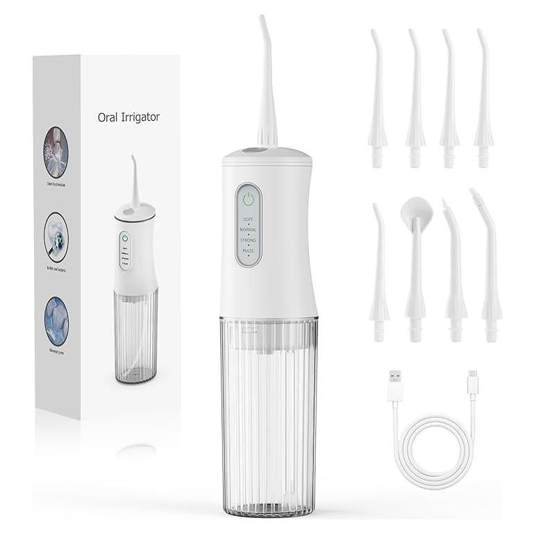 Irrigador Dental Inalámbrico KIDSCOTER Blanco, 4 Modos, IPX7