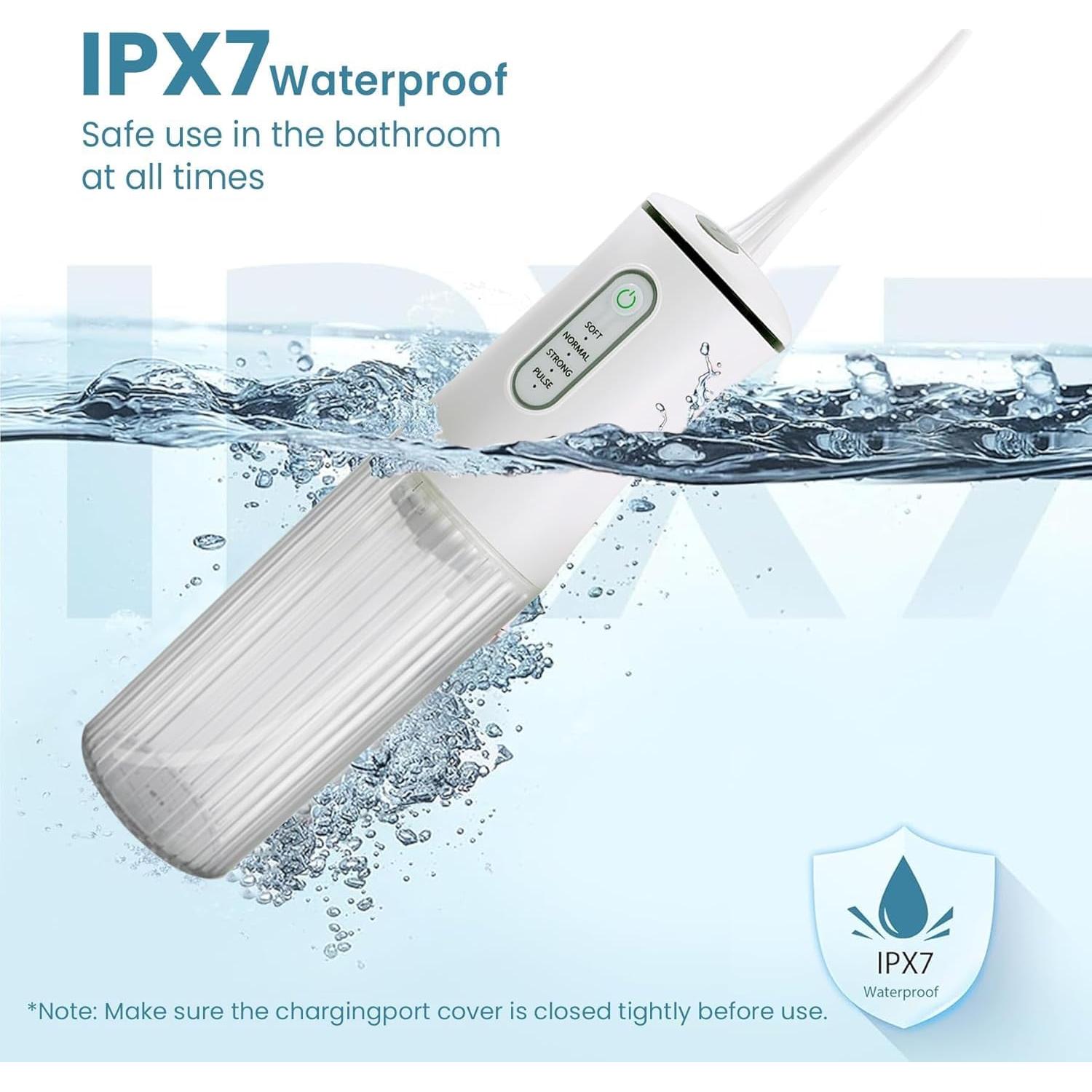 Irrigador Dental Inalámbrico KIDSCOTER Blanco, 4 Modos, IPX7