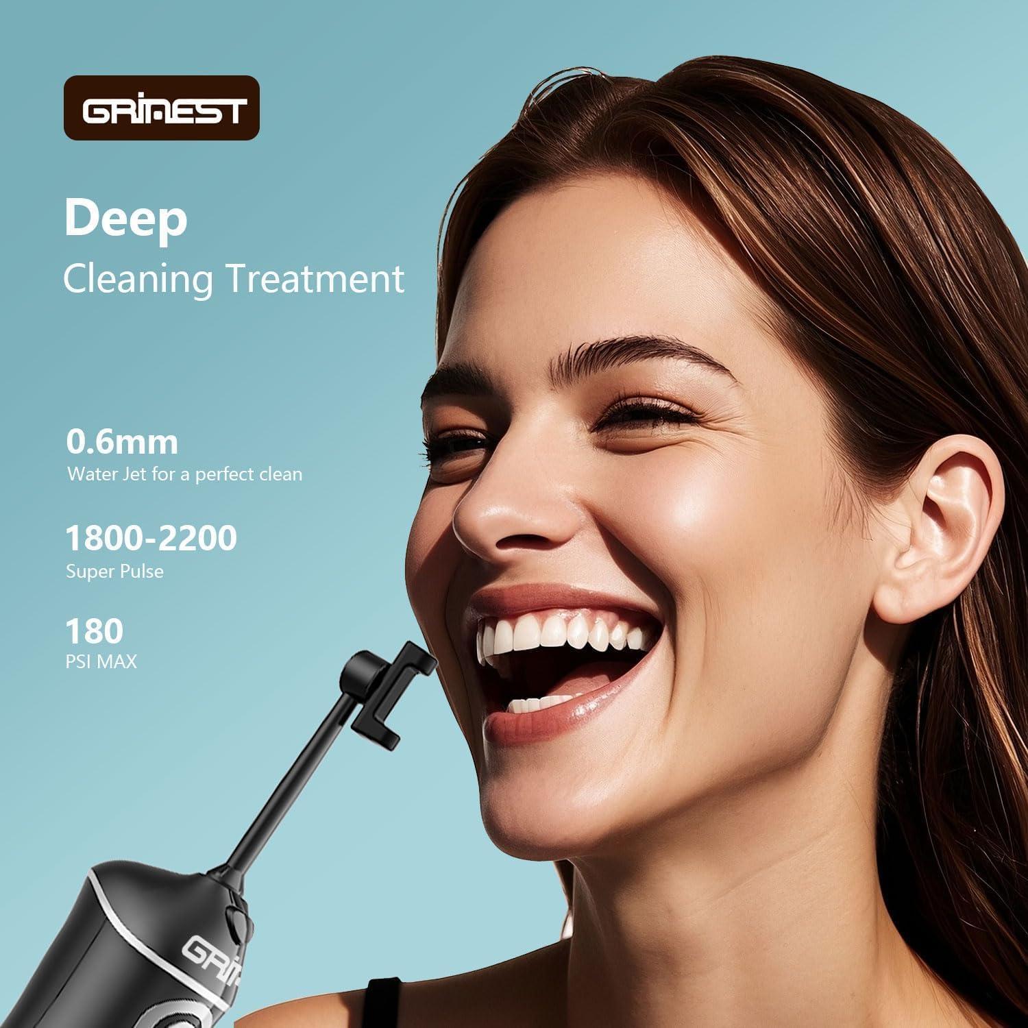 Irrigador Oral Inalámbrico Grinest 7 Modos Negro IPX7