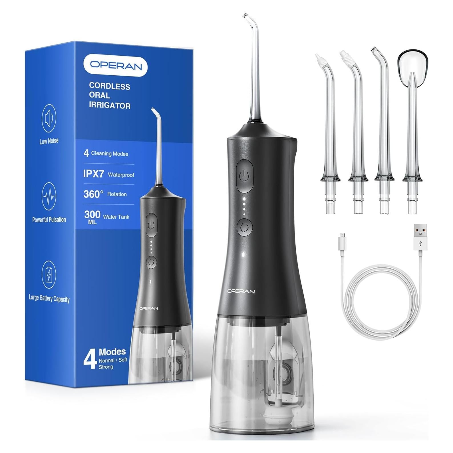 Irrigador Dental Portátil Operan OR869 300ML 4 Modos IPX7