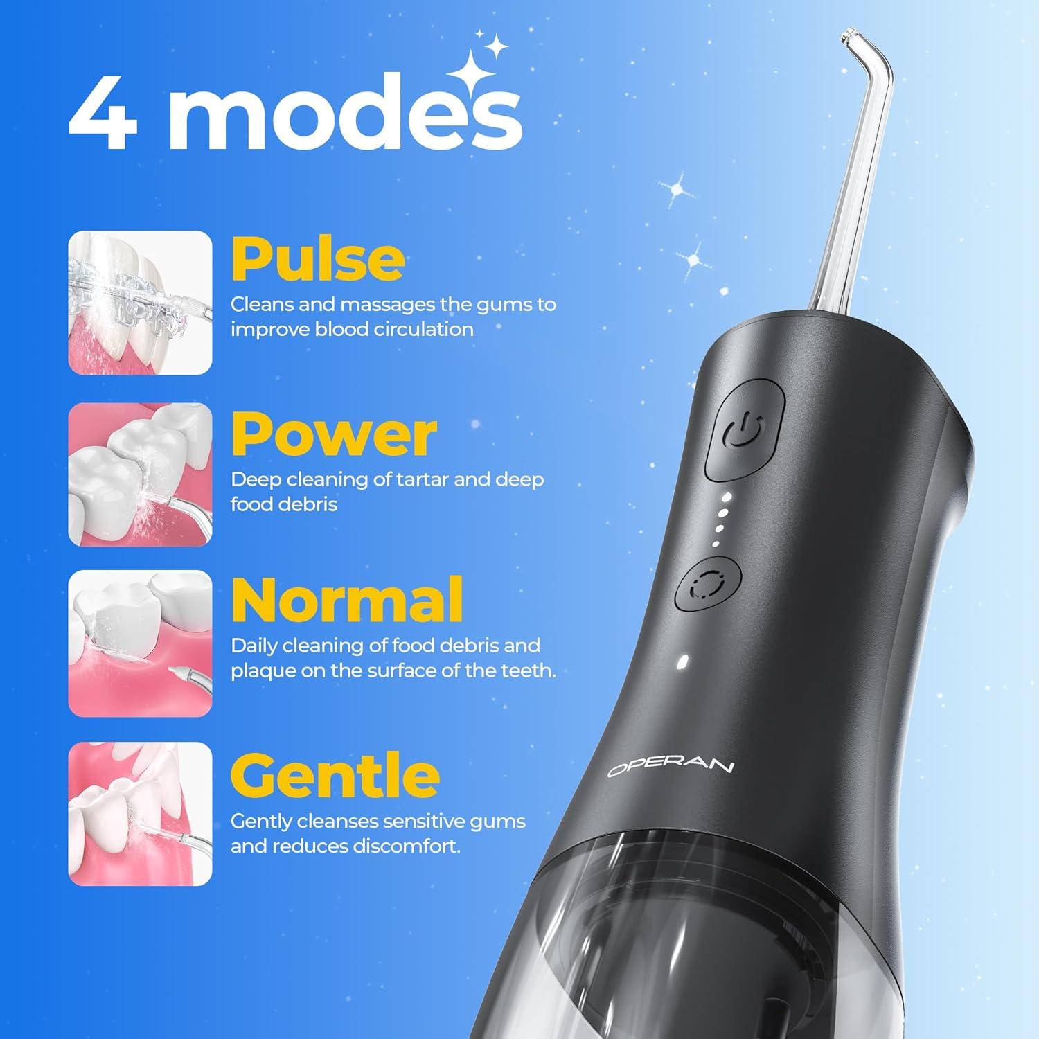Irrigador Dental Portátil Operan OR869 300ML 4 Modos IPX7