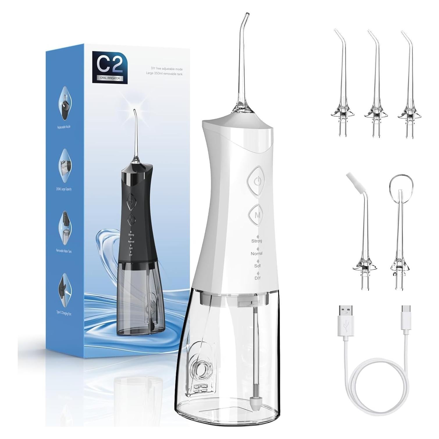 Irrigador Oral Inalámbrico NJJAETKSP 350ml 4 Modos IPX7