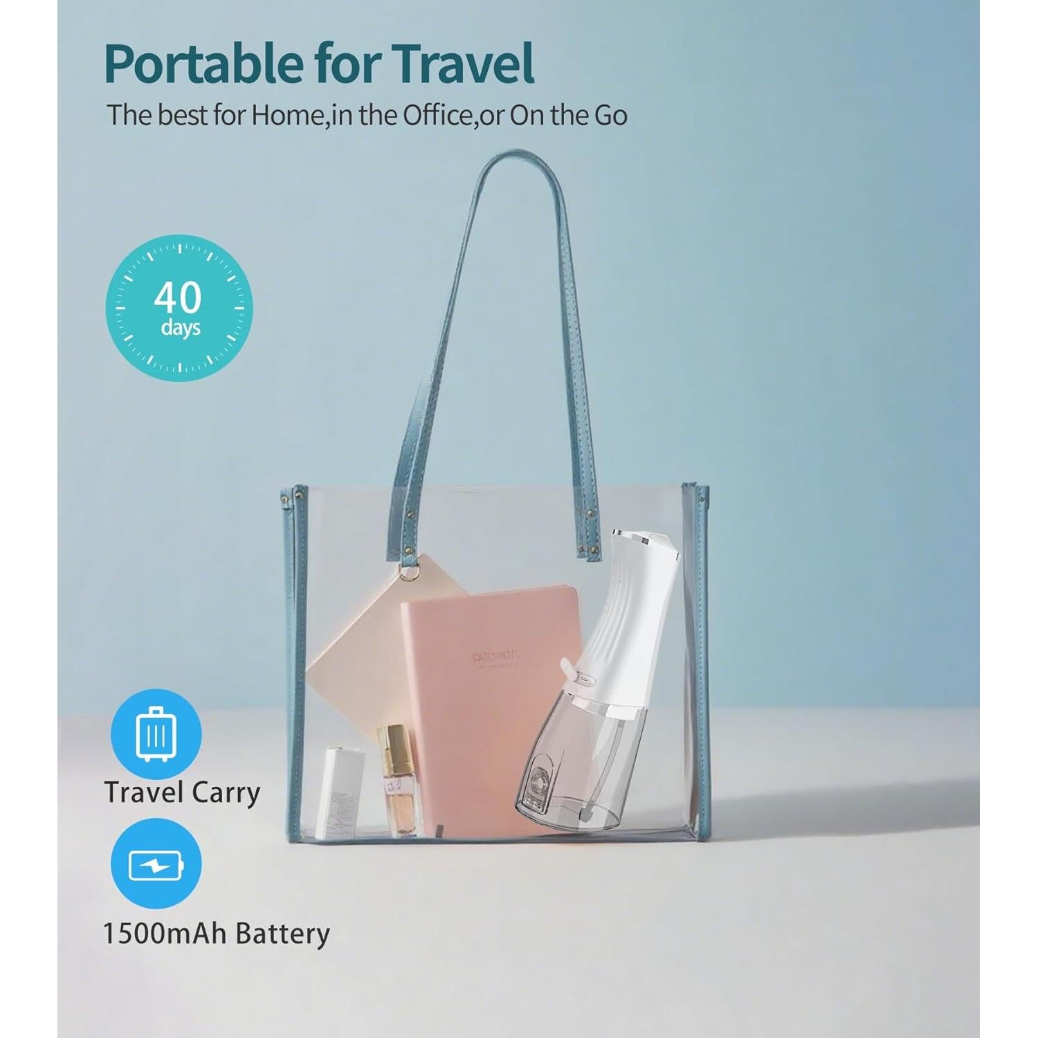 Irrigador Oral Inalámbrico NJJAETKSP 350ml 4 Modos IPX7