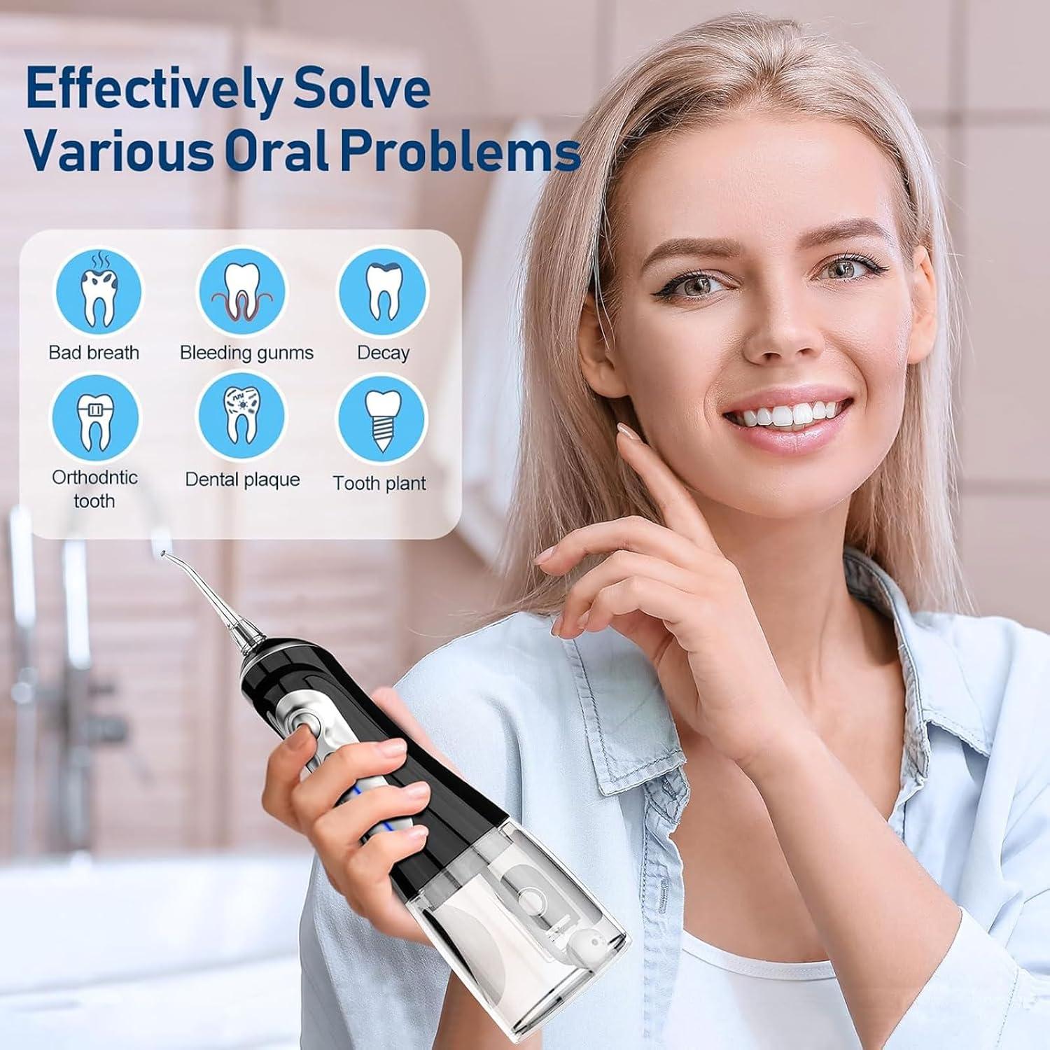 Irrigador Oral Inalámbrico NBGRLVS 320ml IPX7 6 Modos