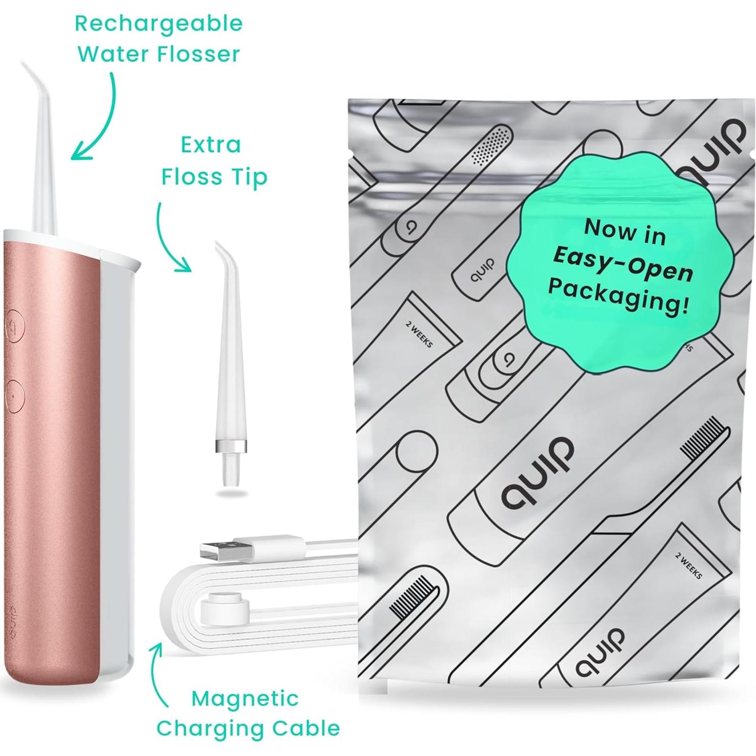 Flosser de Agua Inalámbrico Quip Cobre con Punta Rotativa