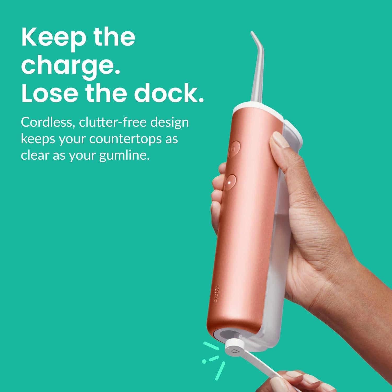 Flosser de Agua Inalámbrico Quip Cobre con Punta Rotativa