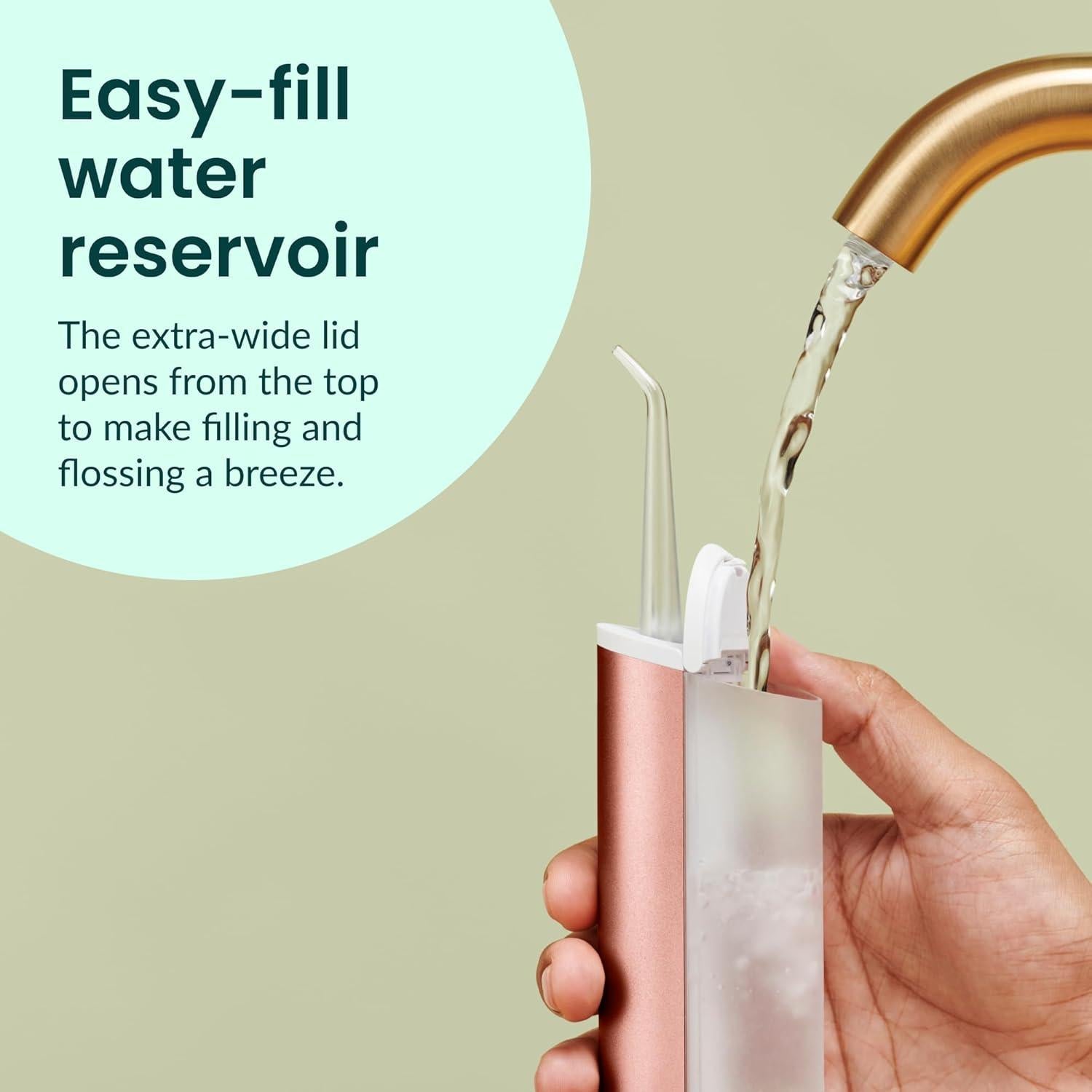 Flosser de Agua Inalámbrico Quip Cobre con Punta Rotativa