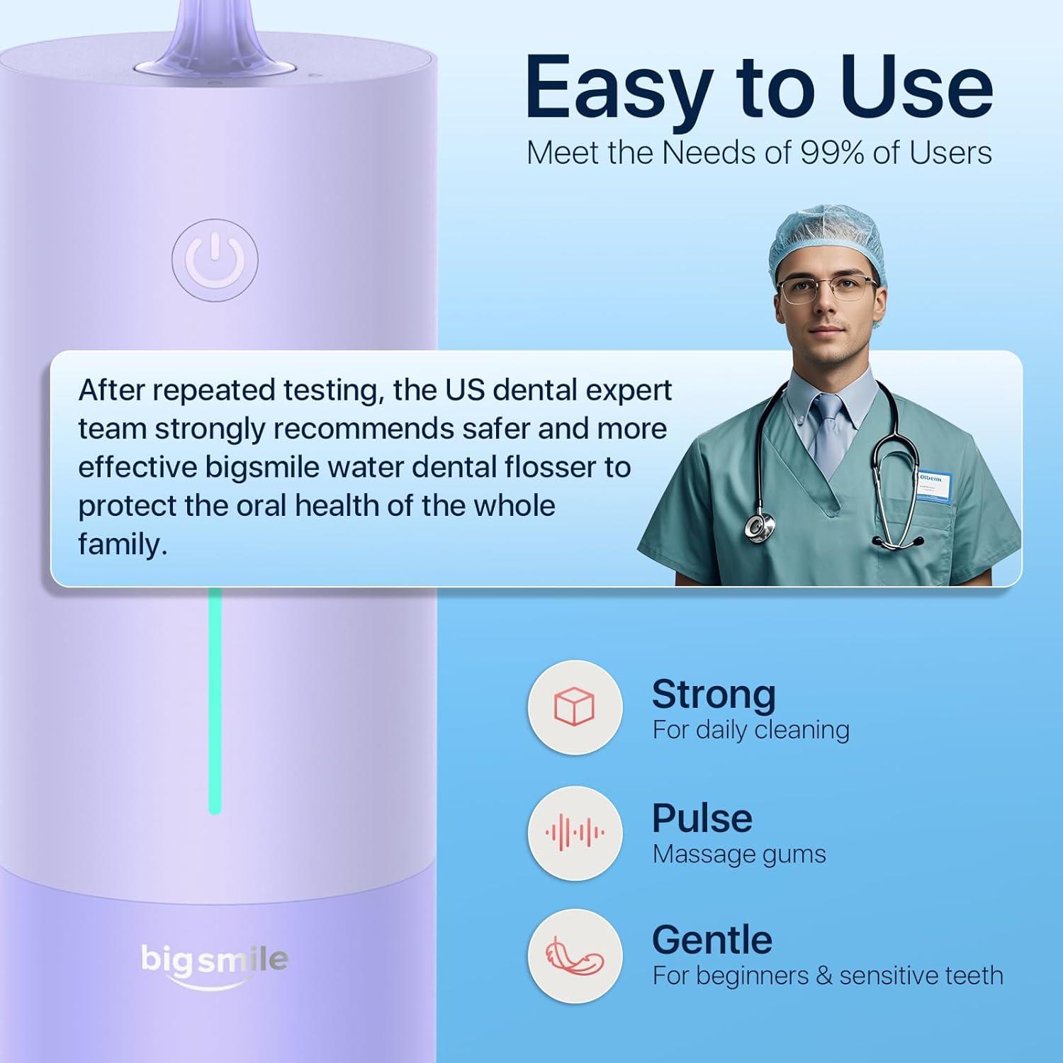 Irrigador Dental Bigsmile WYL-01G Recargable IPX7 200ml