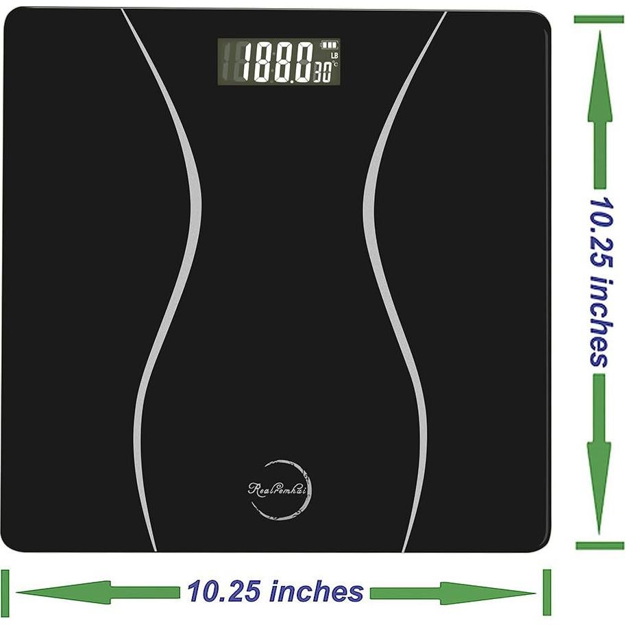Báscula Digital de Peso Corporal Realremhai Negra 180kg