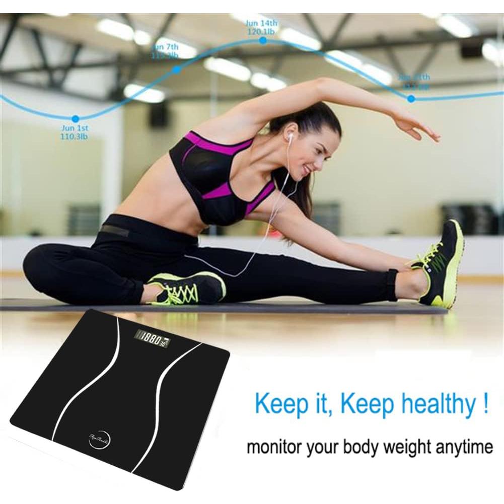 Báscula Digital de Peso Corporal Realremhai Negra 180kg