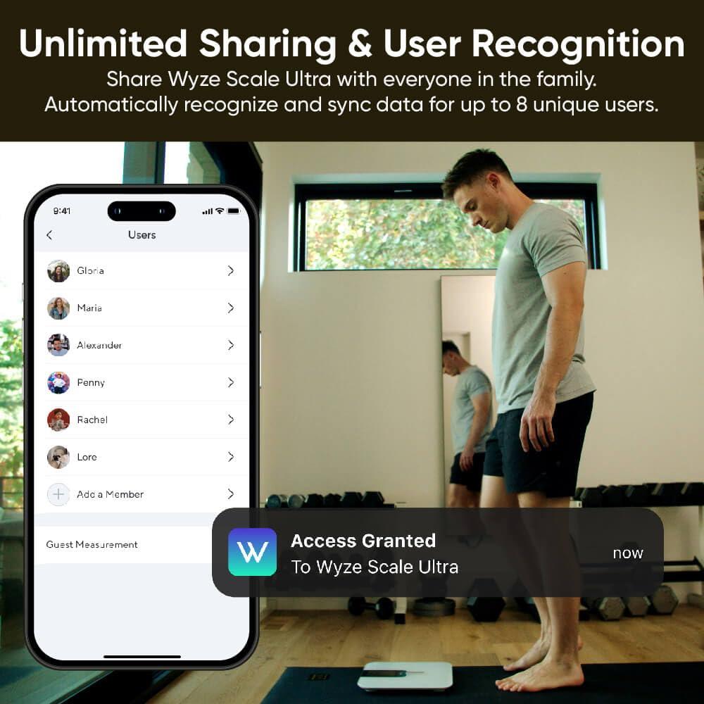 Balanza Inteligente Wyze Ultra Negra 4.3" Wi-Fi Bluetooth 181 kg