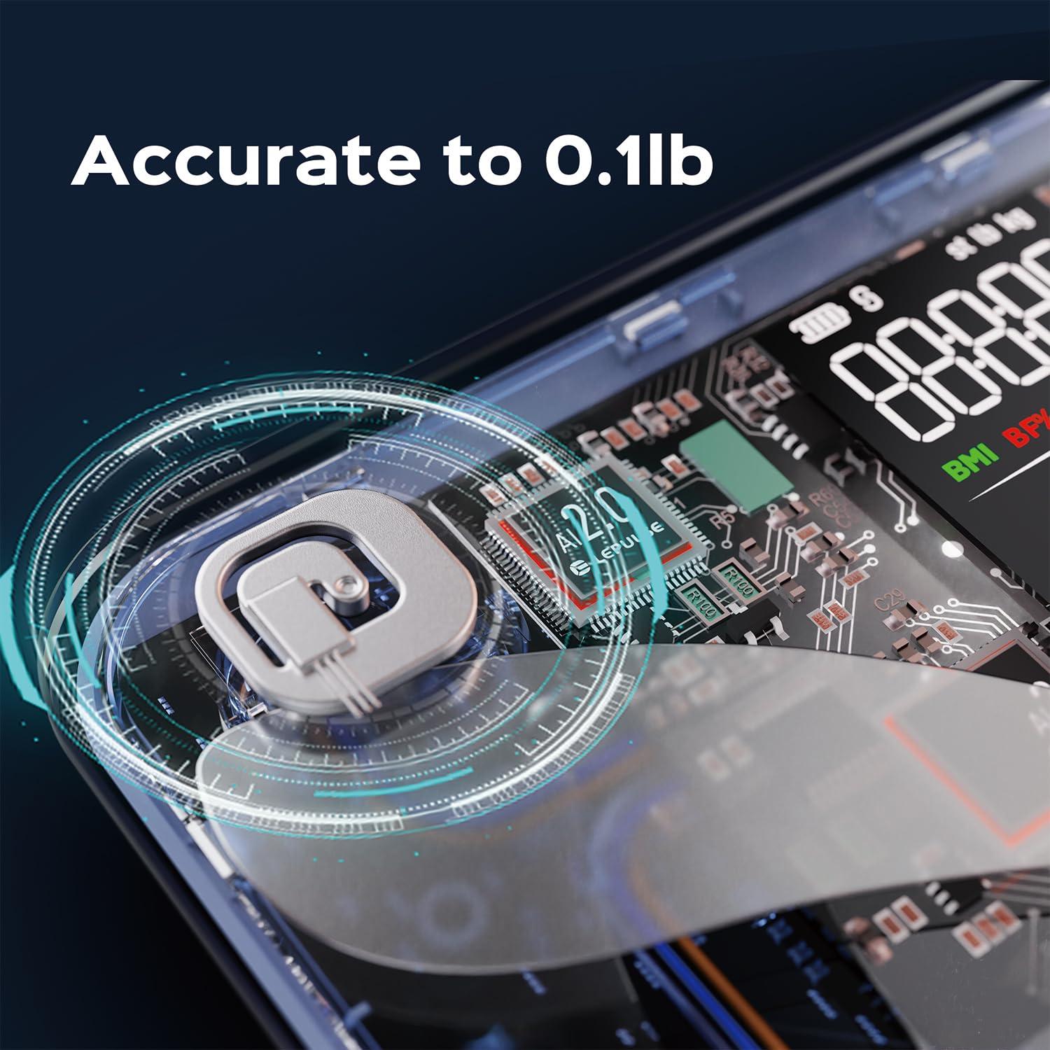 Escala de Peso Inteligente Lepulse con BMI y Grasa Corporal