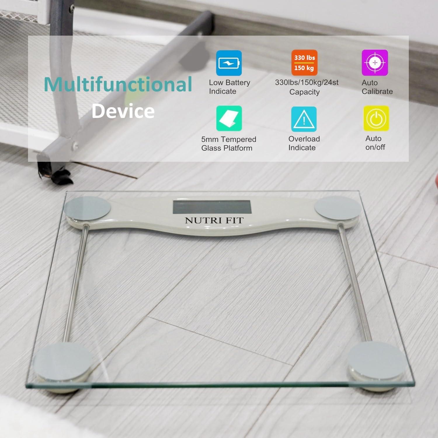 Báscula de Baño Digital NUTRI FIT 150 kg Verde Gris