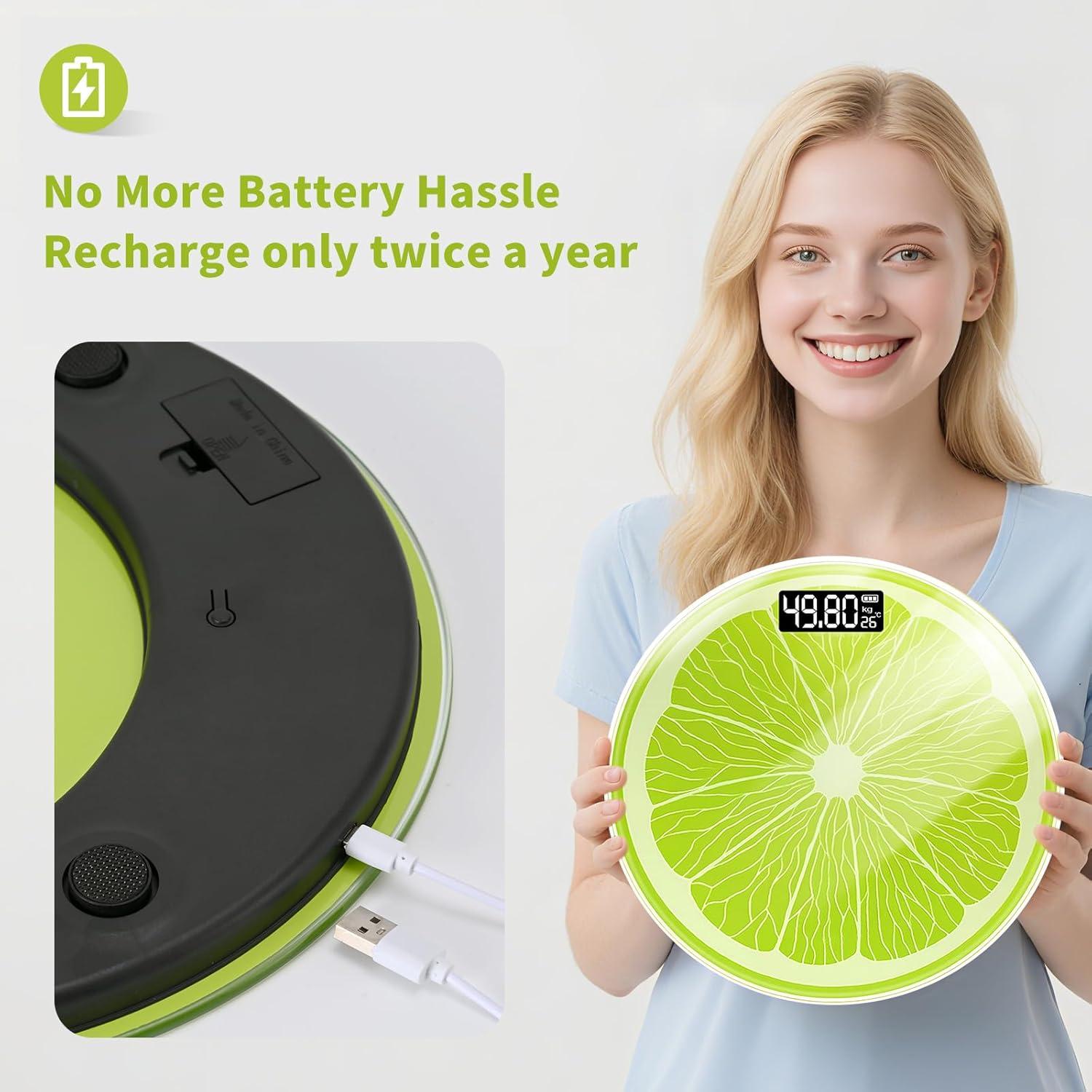 Báscula de Baño LAYUKI Recargable 181 kg Pantalla LED