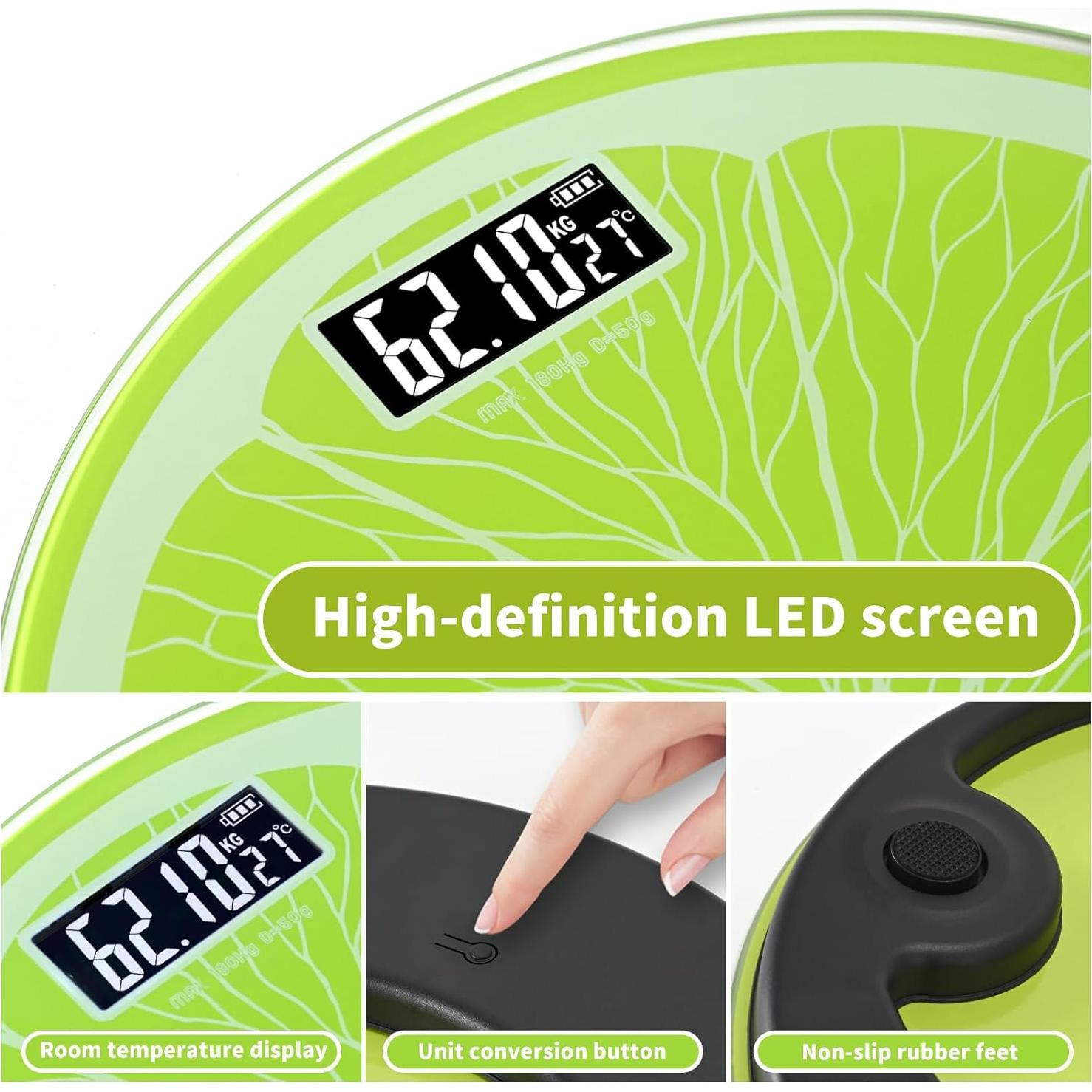 Báscula de Baño LAYUKI Recargable 181 kg Pantalla LED