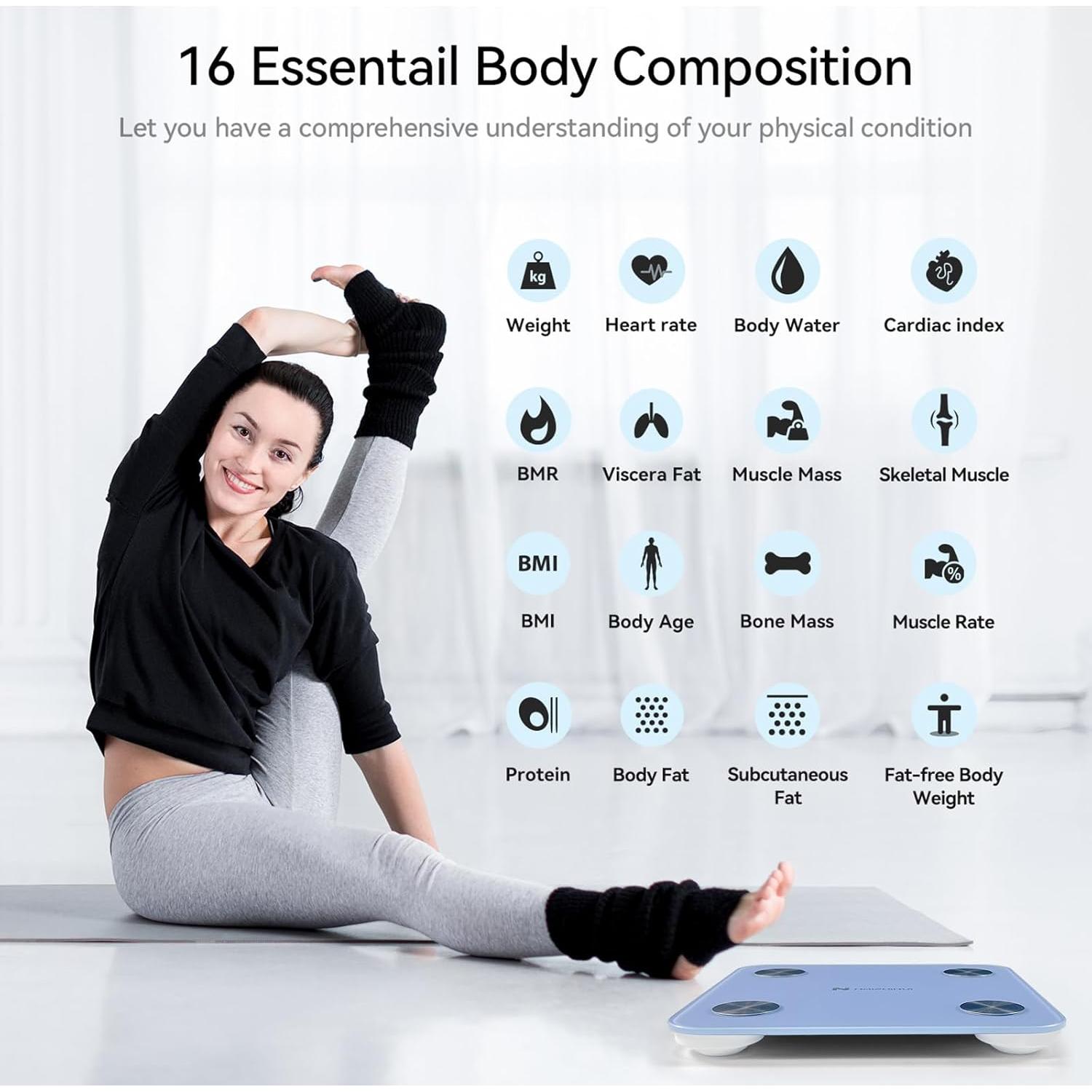 Báscula Digital de Baño Fitdays FG2317WB - Precisión 180kg