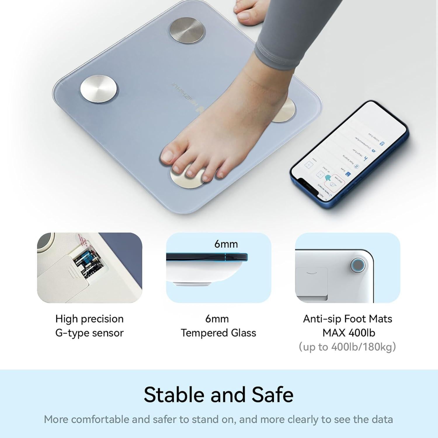 Báscula Digital de Baño Fitdays FG2317WB - Precisión 180kg