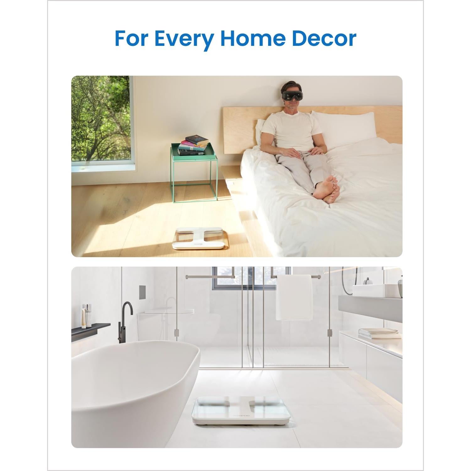 Báscula Digital RENPHO de Baño 180kg, Vidrio Templado, LED