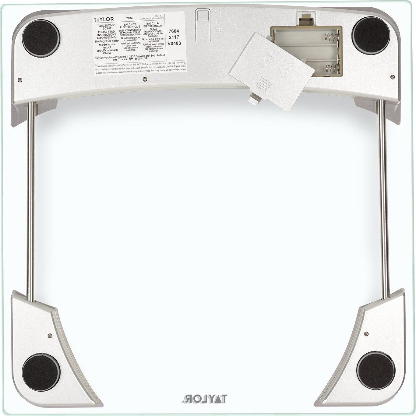 Báscula Digital Taylor 181.44 KG Alta Precisión Acero Inoxidable