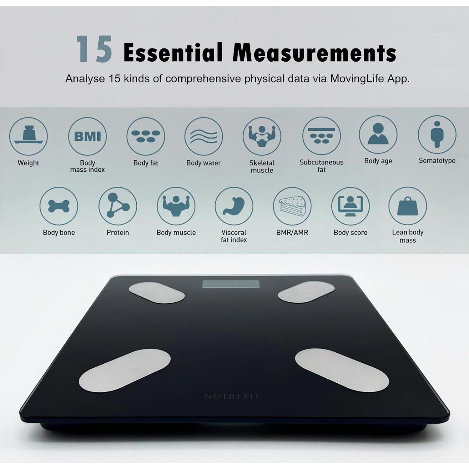 Balanza Inteligente NUTRI FIT para Composición Corporal 150 kg