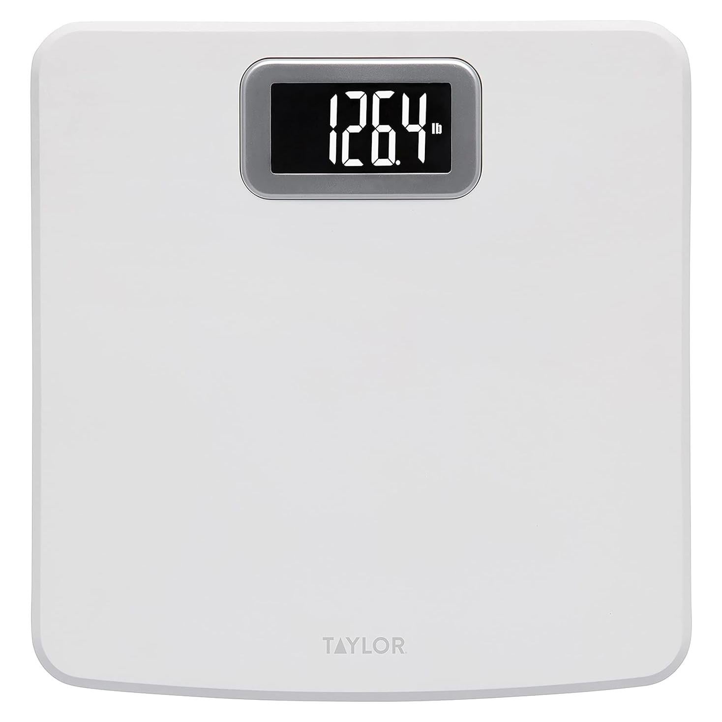 Báscula Digital Taylor 400 lb (181.44 kg) Blanca con Pantalla