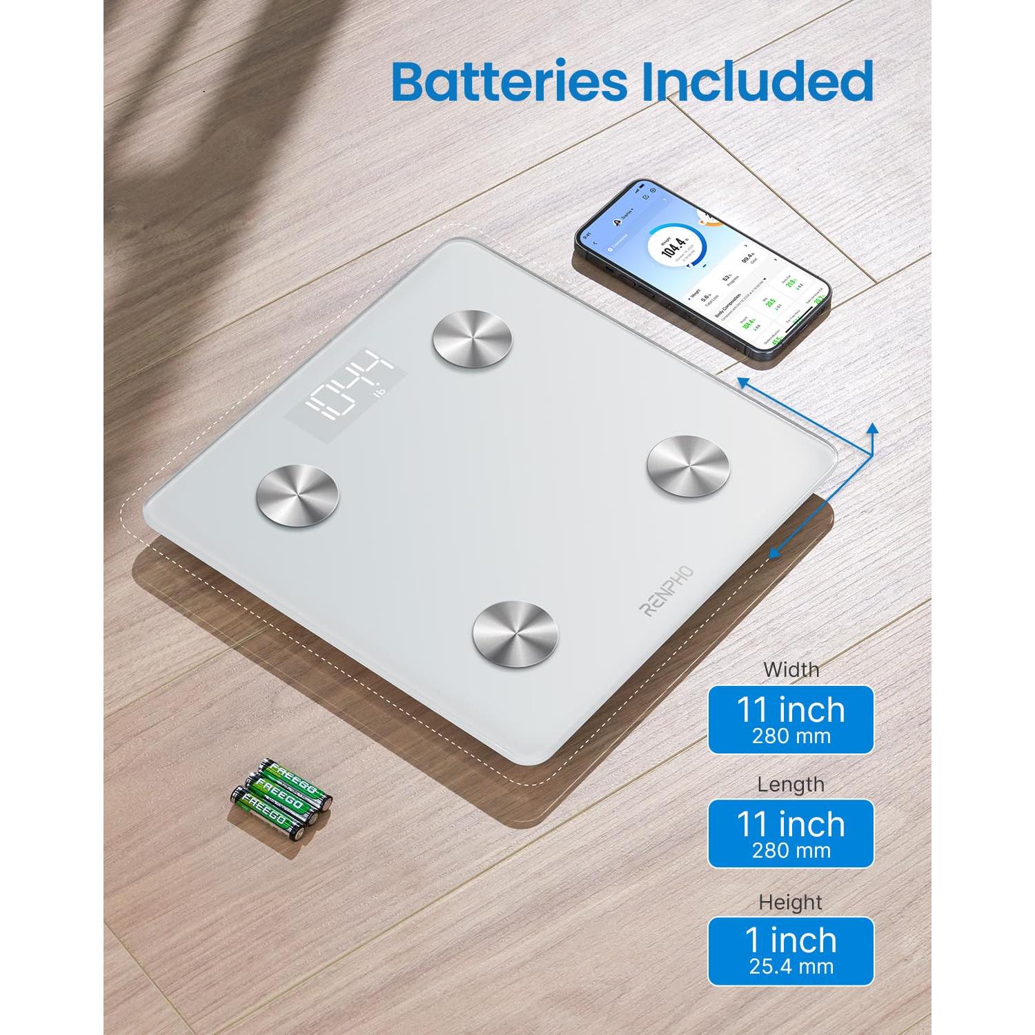 Báscula Inteligente RENPHO Bluetooth 181kg Análisis Corporal